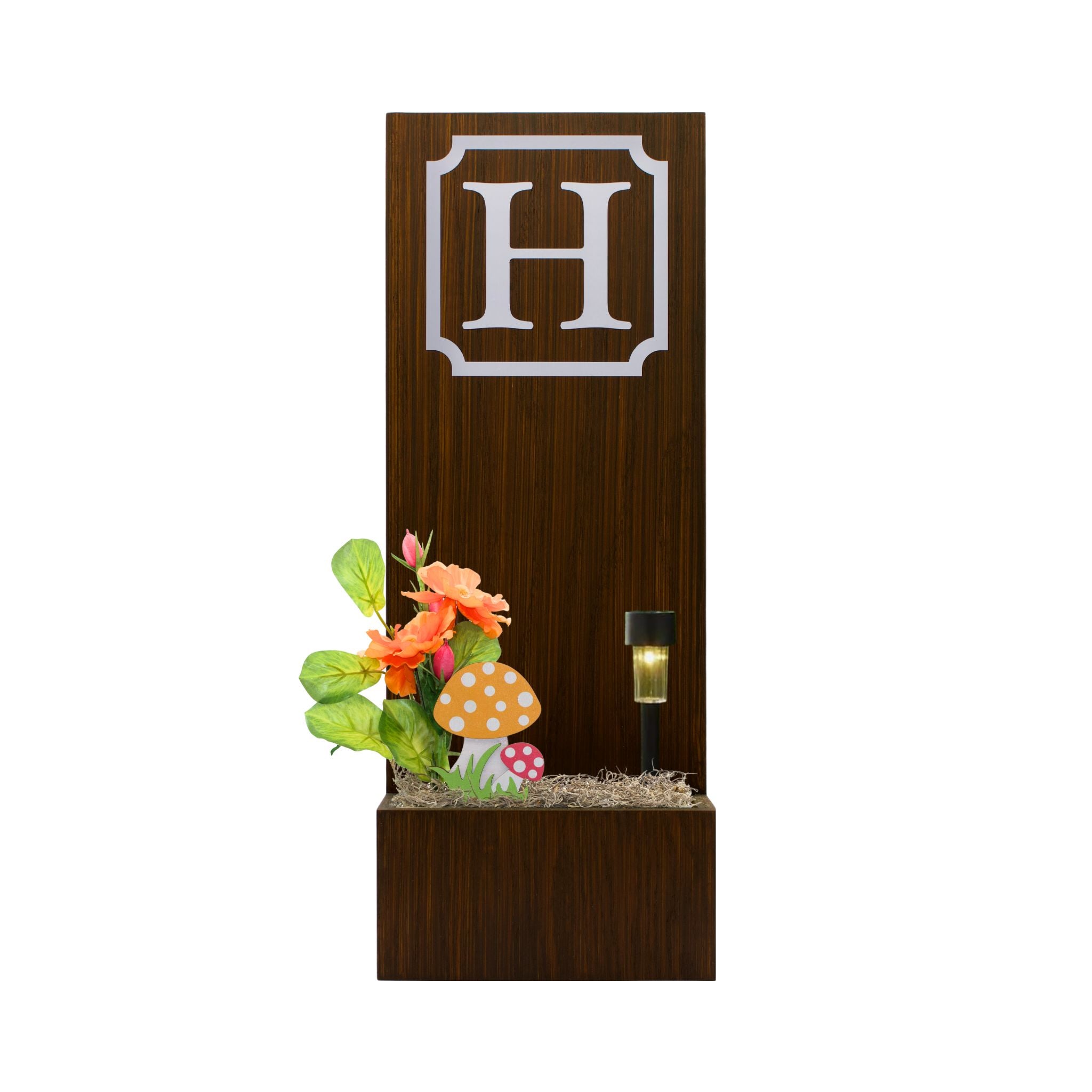 Vertical Custom House Sign with Refillable Box