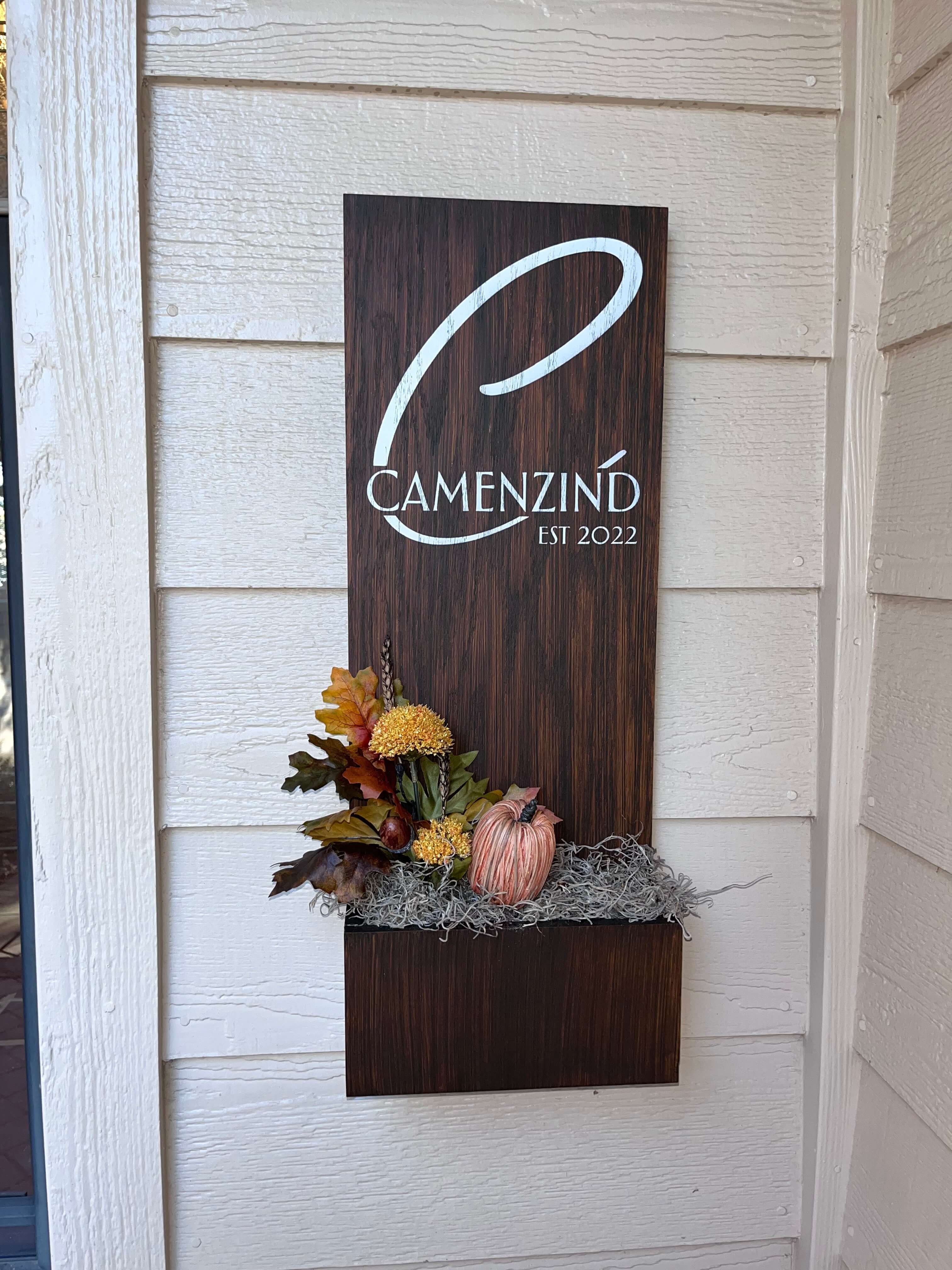 Vertical Custom House Sign with Refillable Box