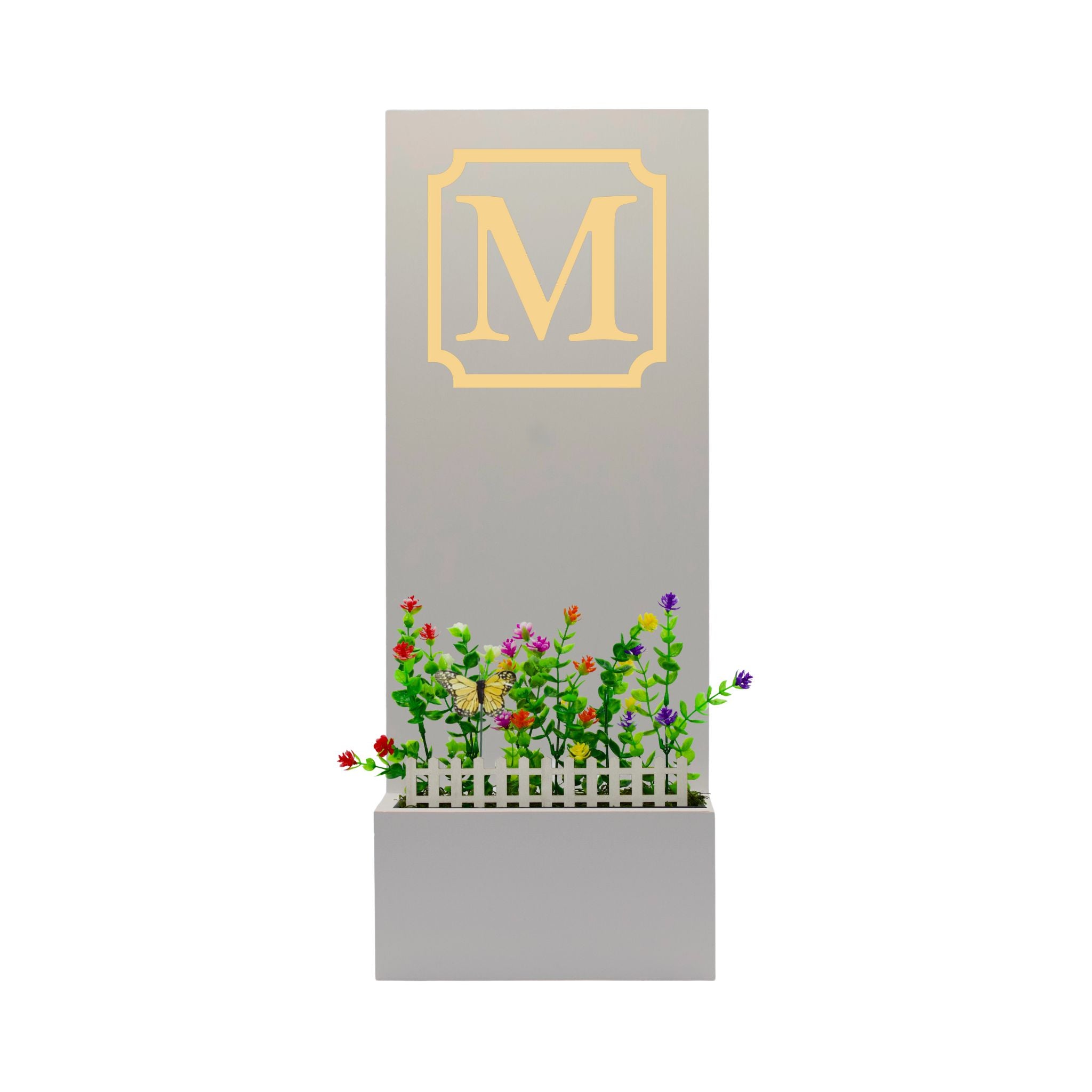 Vertical Custom House Sign with Refillable Box