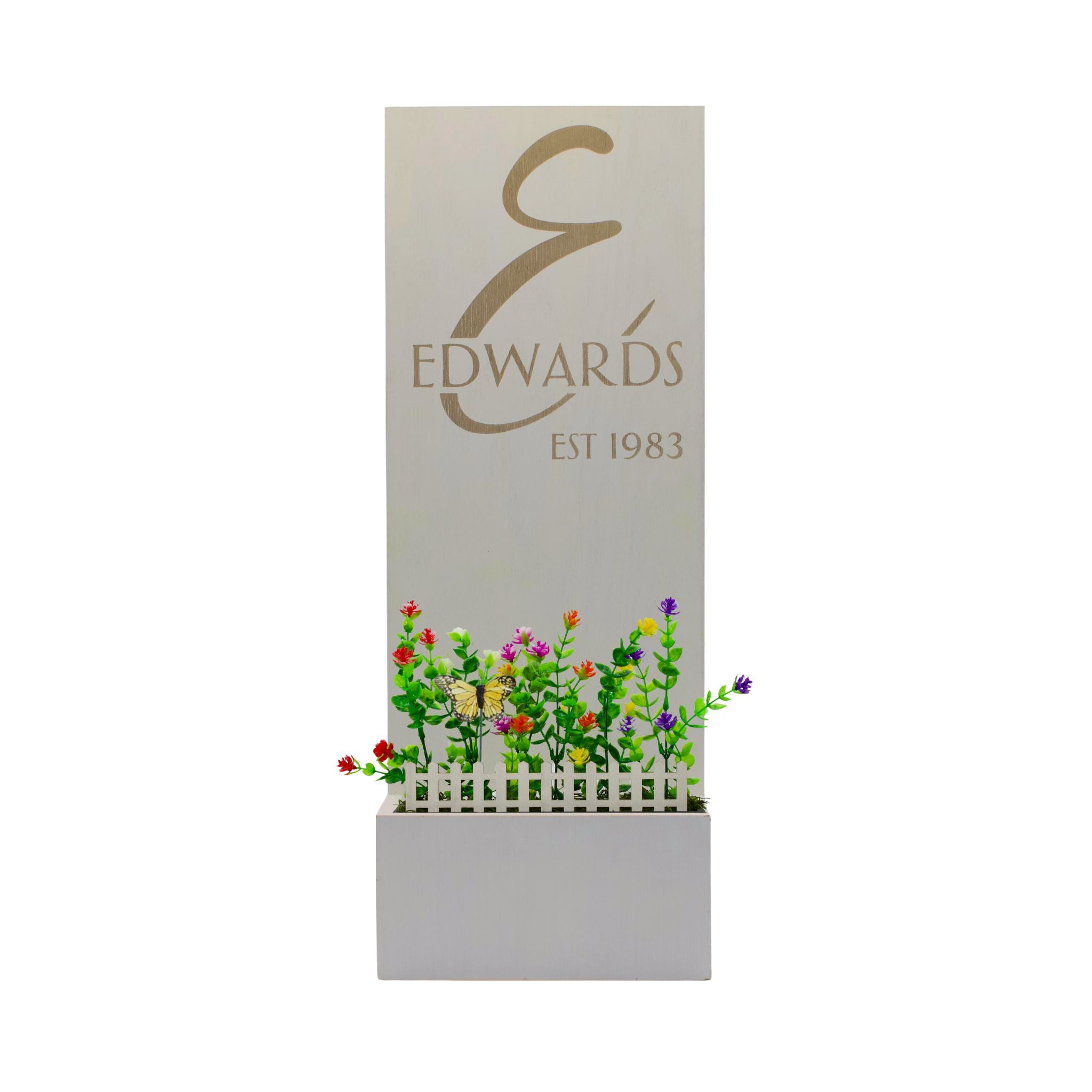 Vertical Custom House Sign with Refillable Box