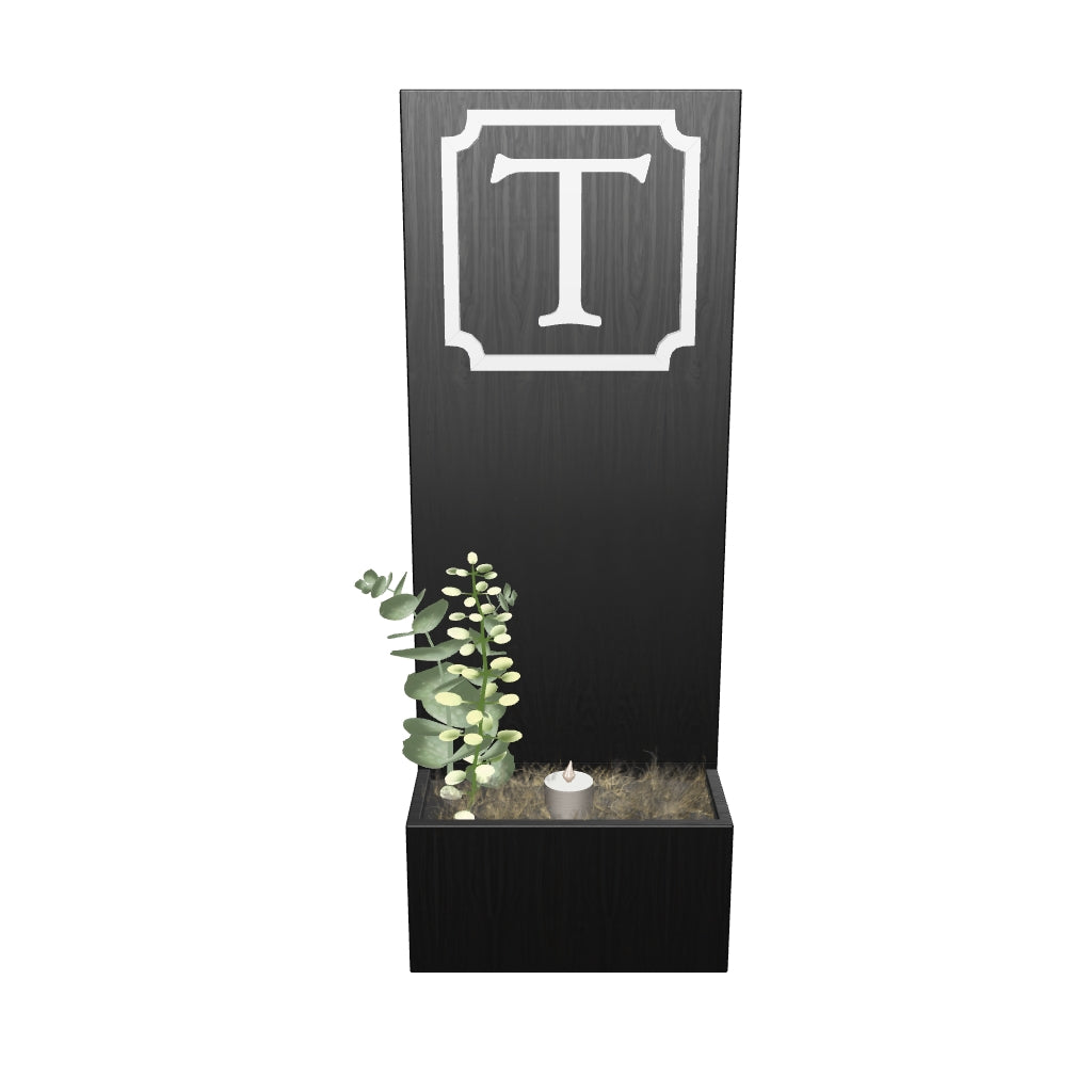 Vertical Custom House Sign with Refillable Box