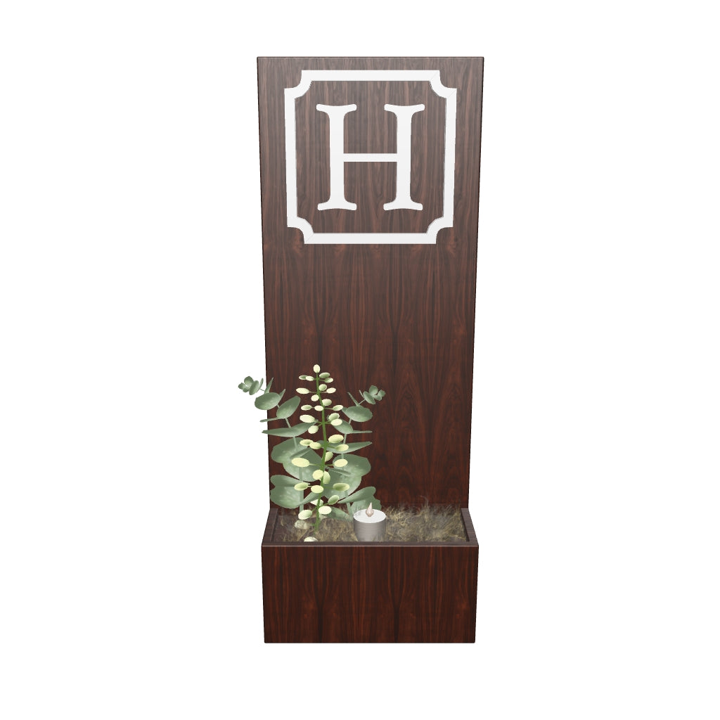 Vertical Custom House Sign with Refillable Box