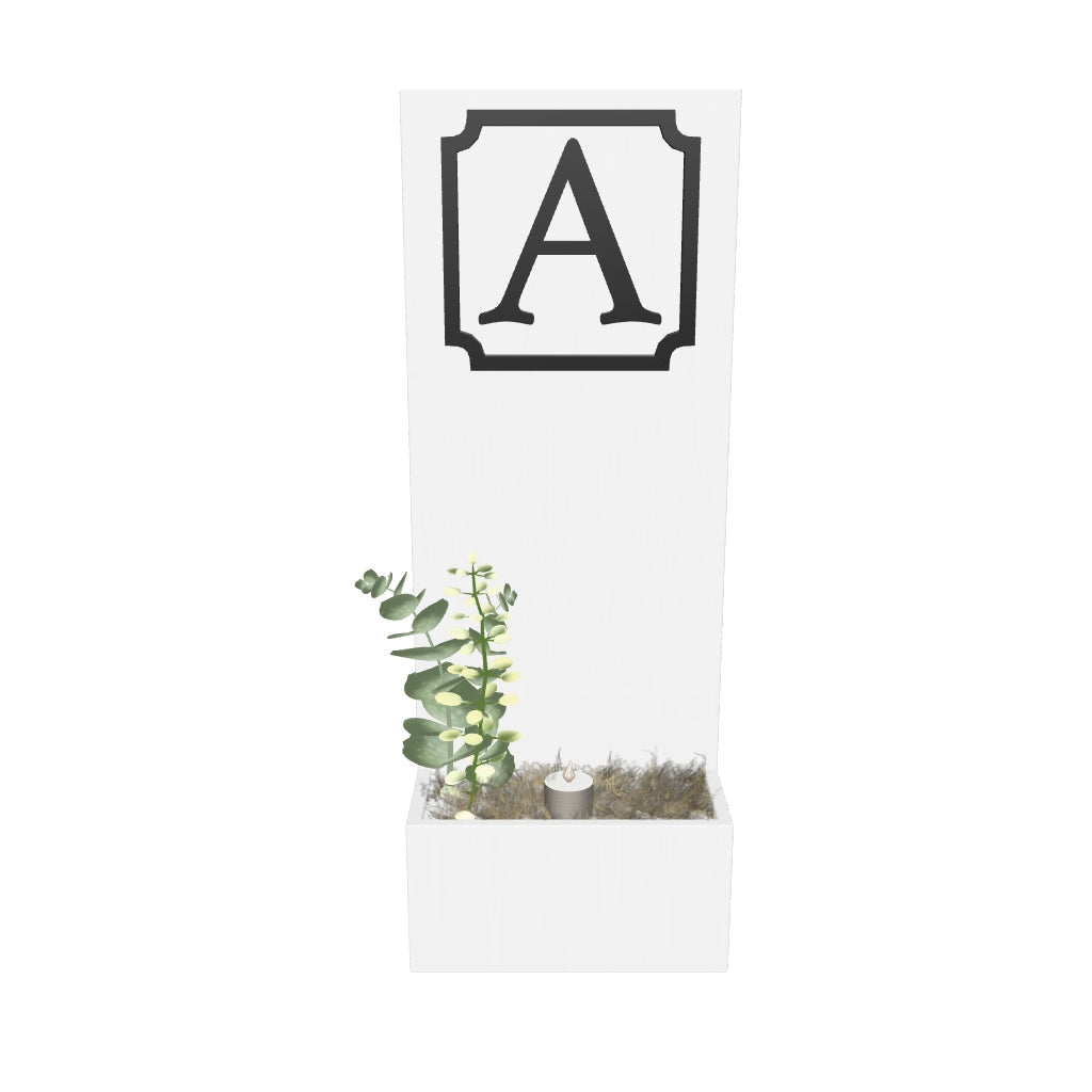 Vertical Custom House Sign with Refillable Box