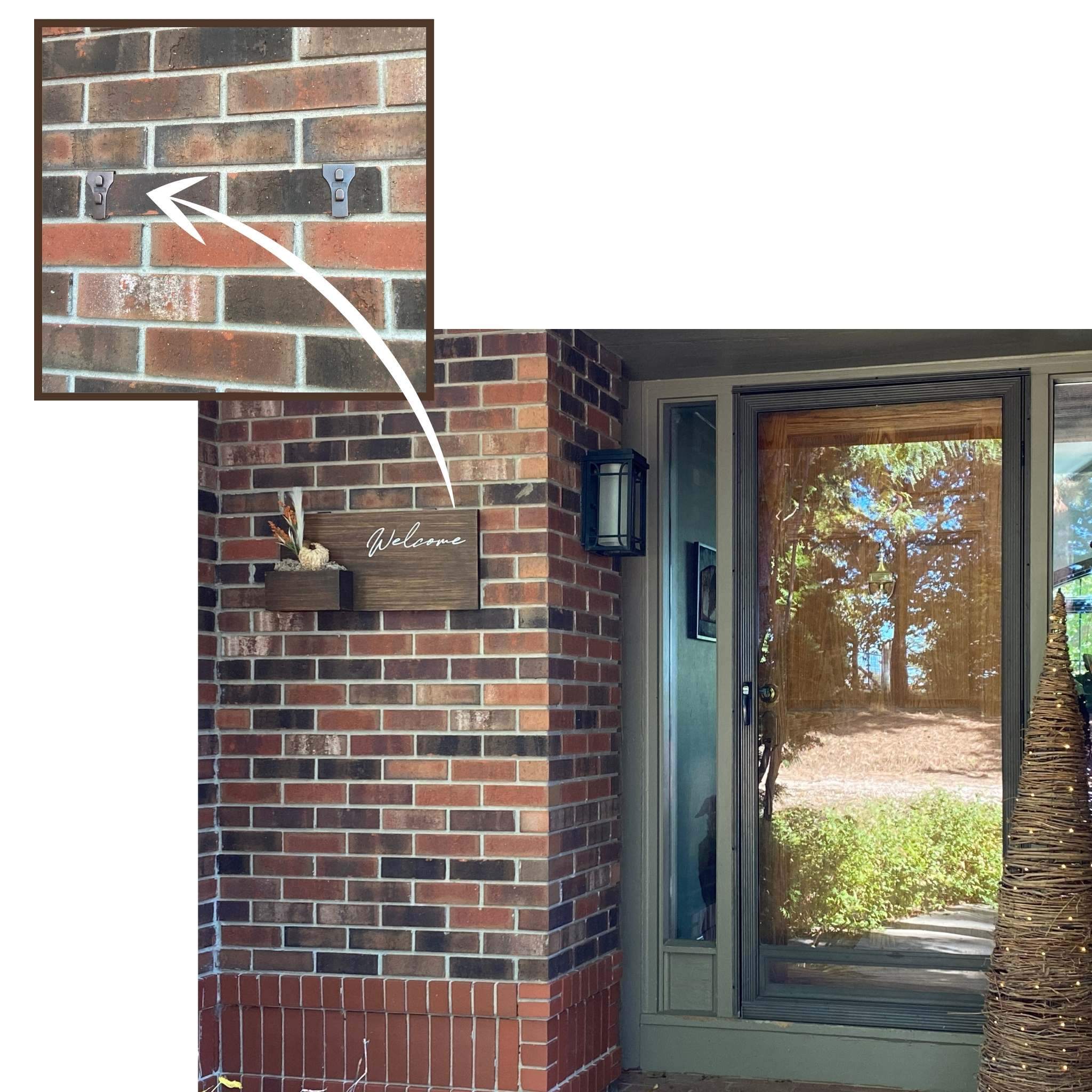 Brick Clips (with wire installed on back of sign)