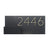 Black horizontal address plaque with champagne gold modern house numbers 2446