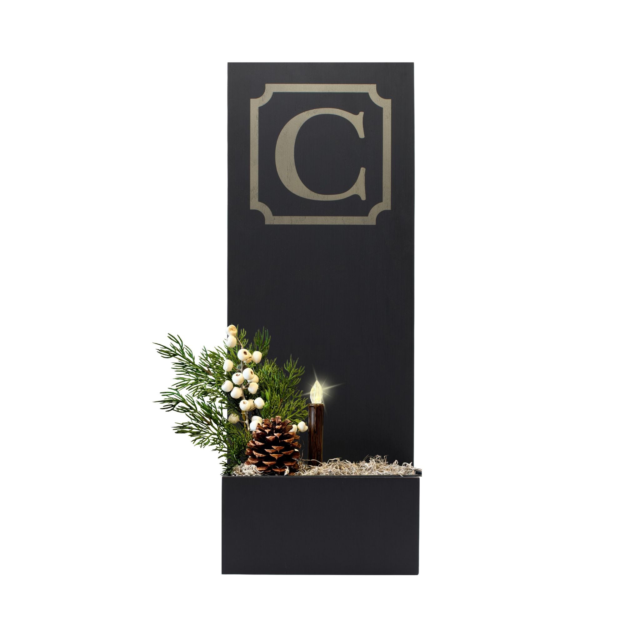Vertical Custom House Sign with Refillable Box