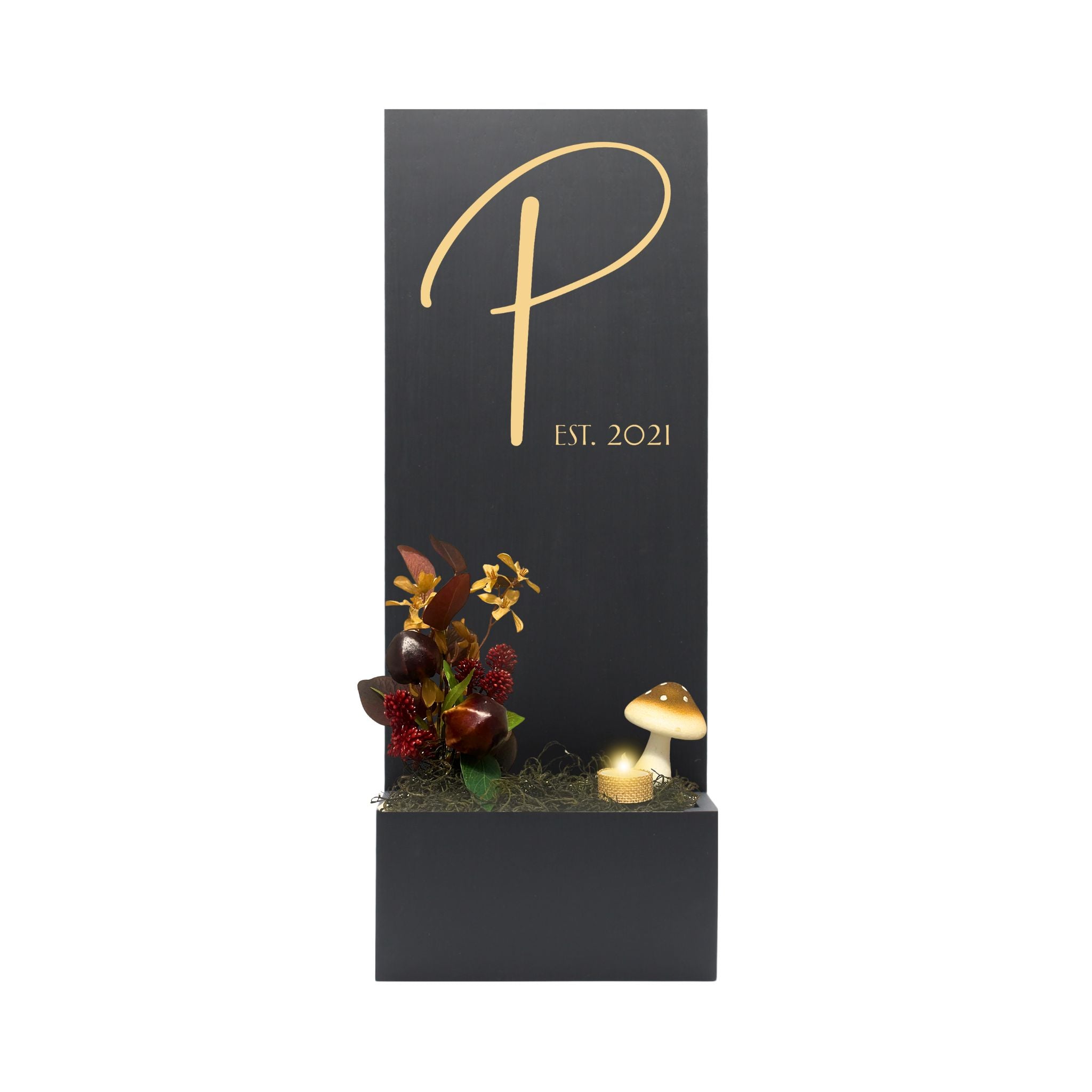 Vertical Custom House Sign with Refillable Box