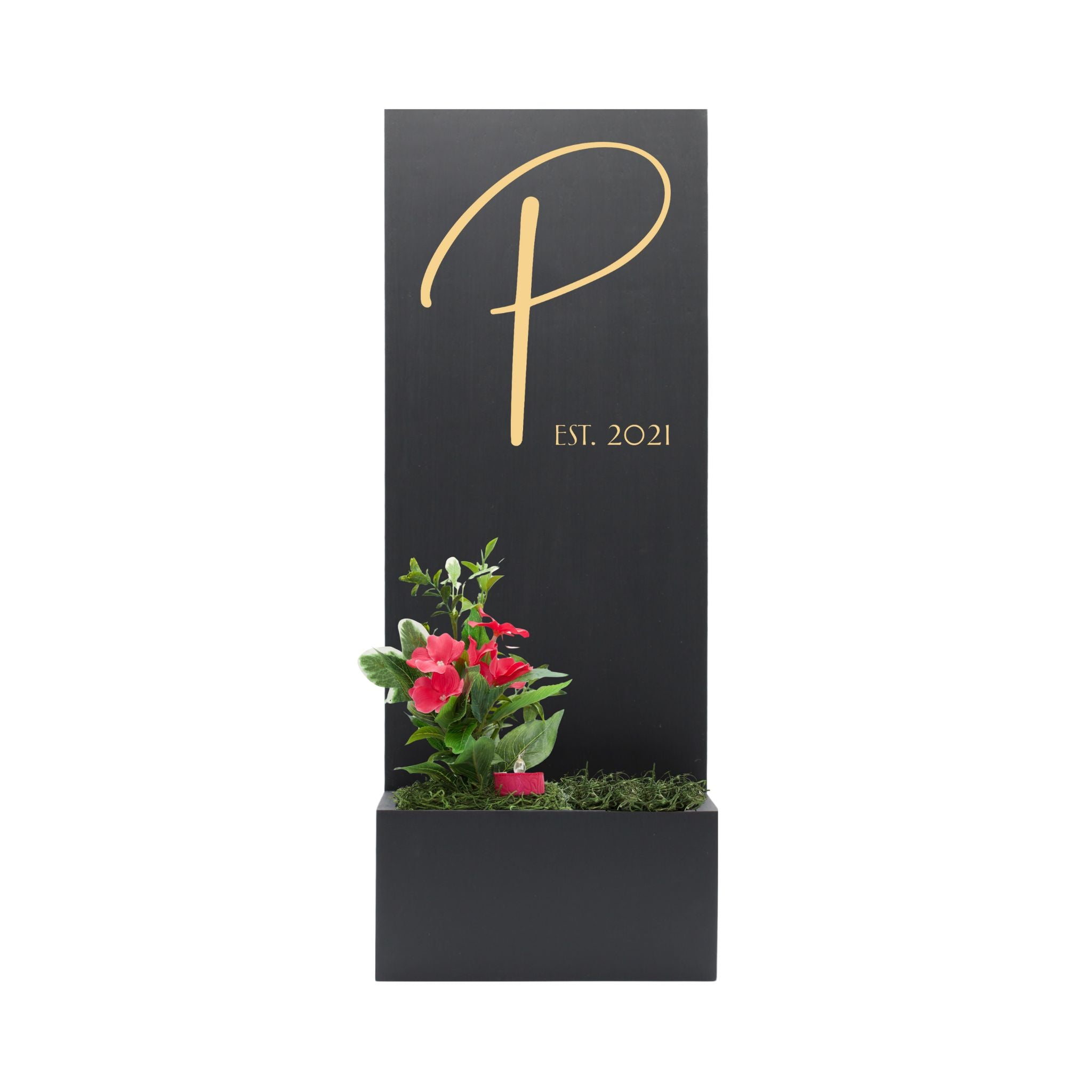 Vertical Custom House Sign with Refillable Box
