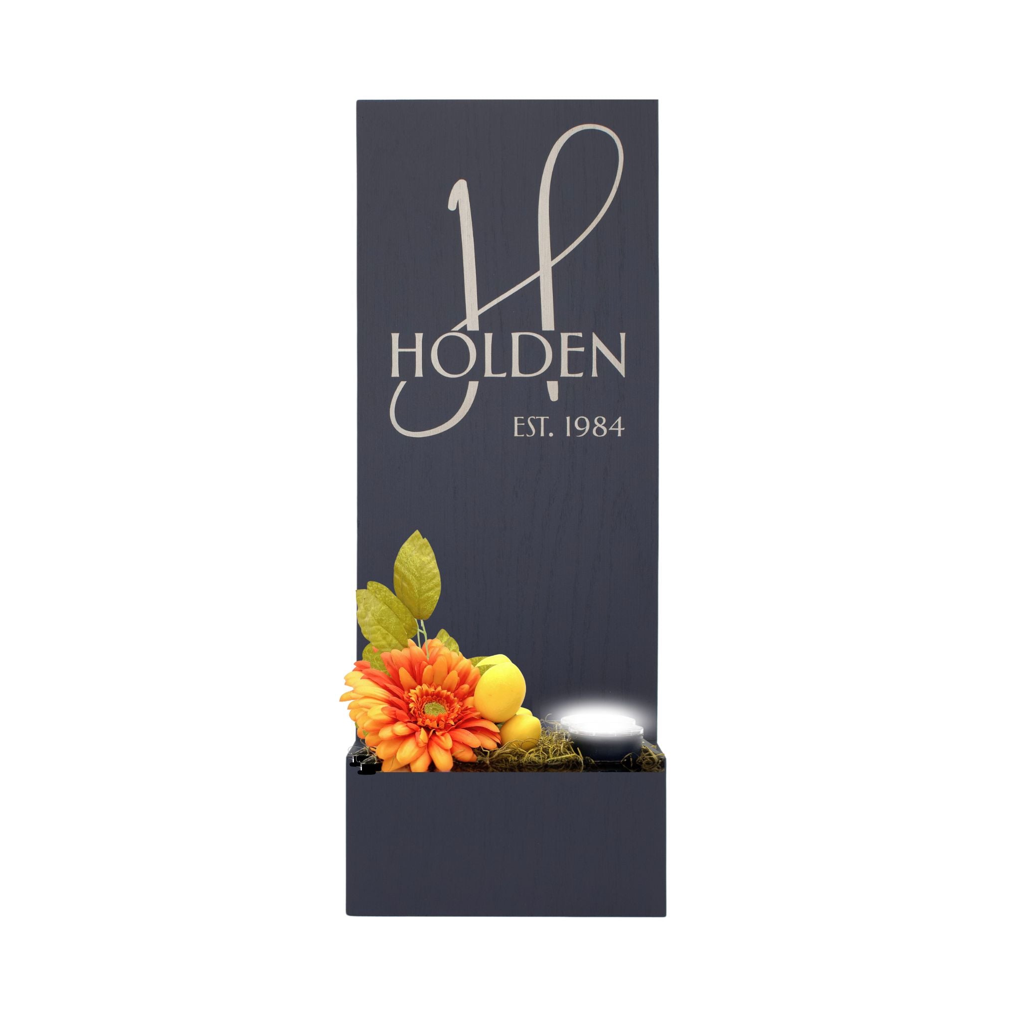 Vertical Custom House Sign with Refillable Box