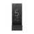 Black vertical modern house number sign featuring raised silver numbers 854.