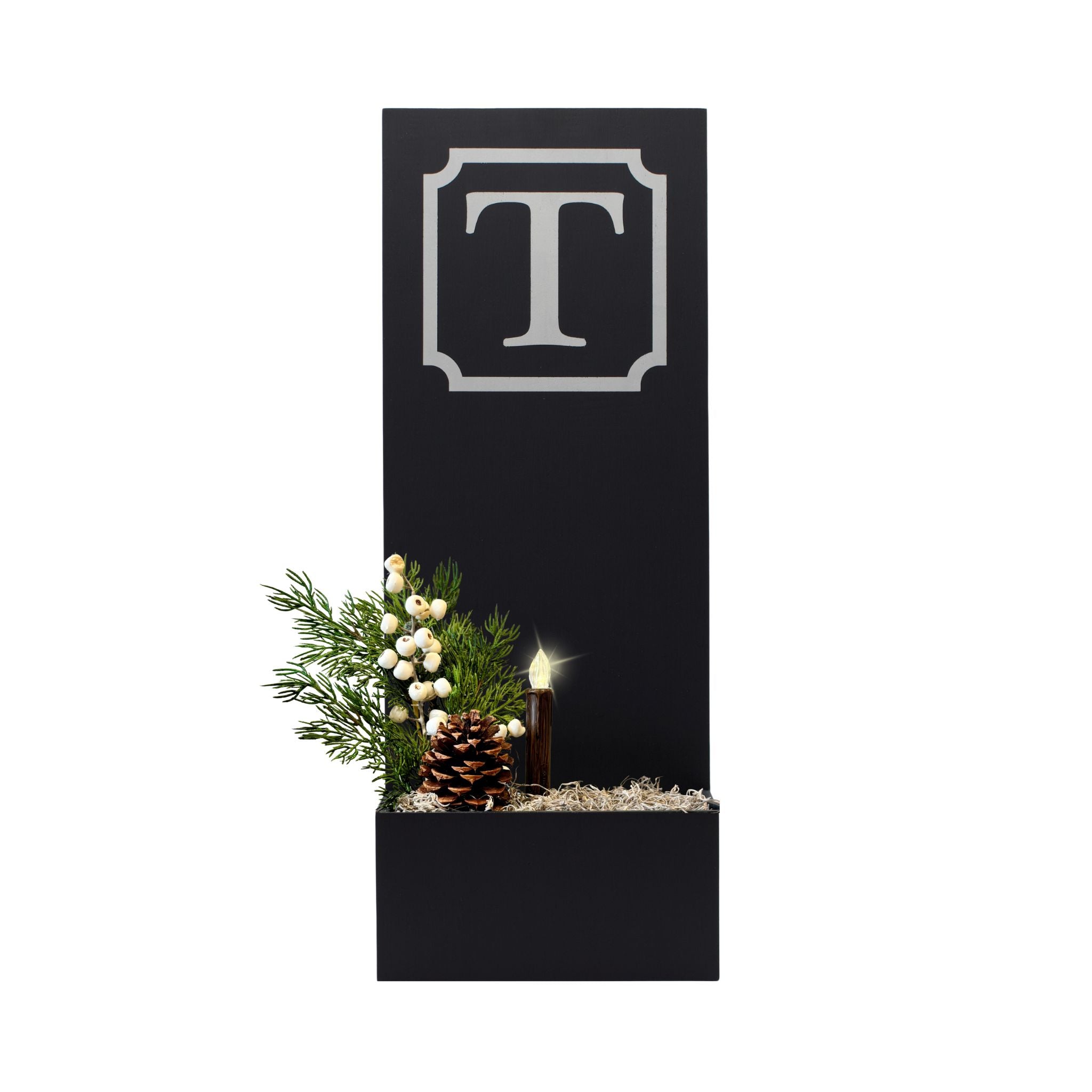 Vertical Custom House Sign with Refillable Box