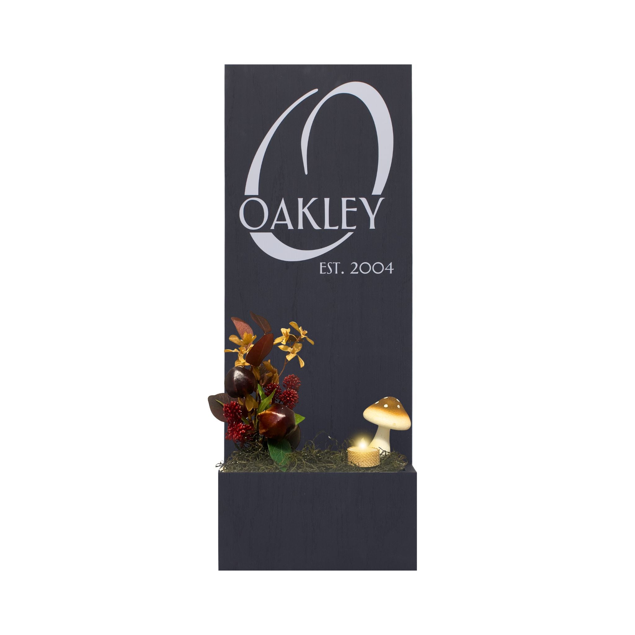 Vertical Custom House Sign with Refillable Box