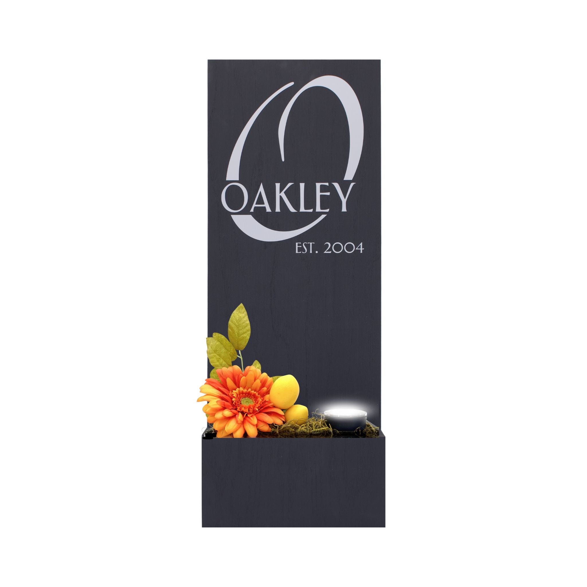 Vertical Custom House Sign with Refillable Box