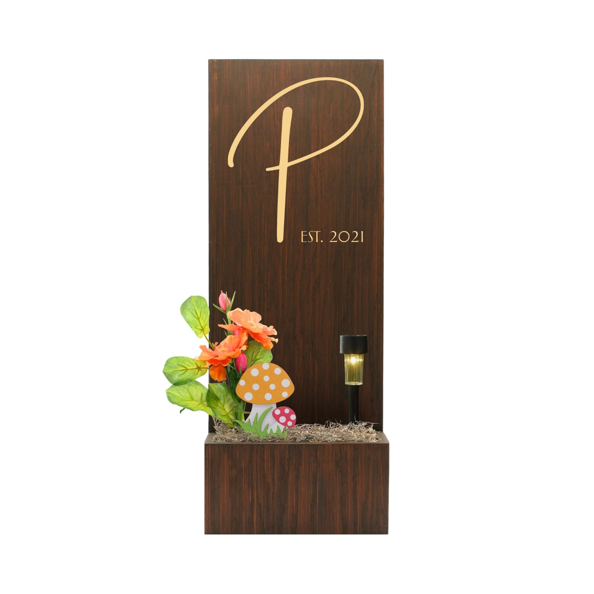 Vertical Custom House Sign with Refillable Box
