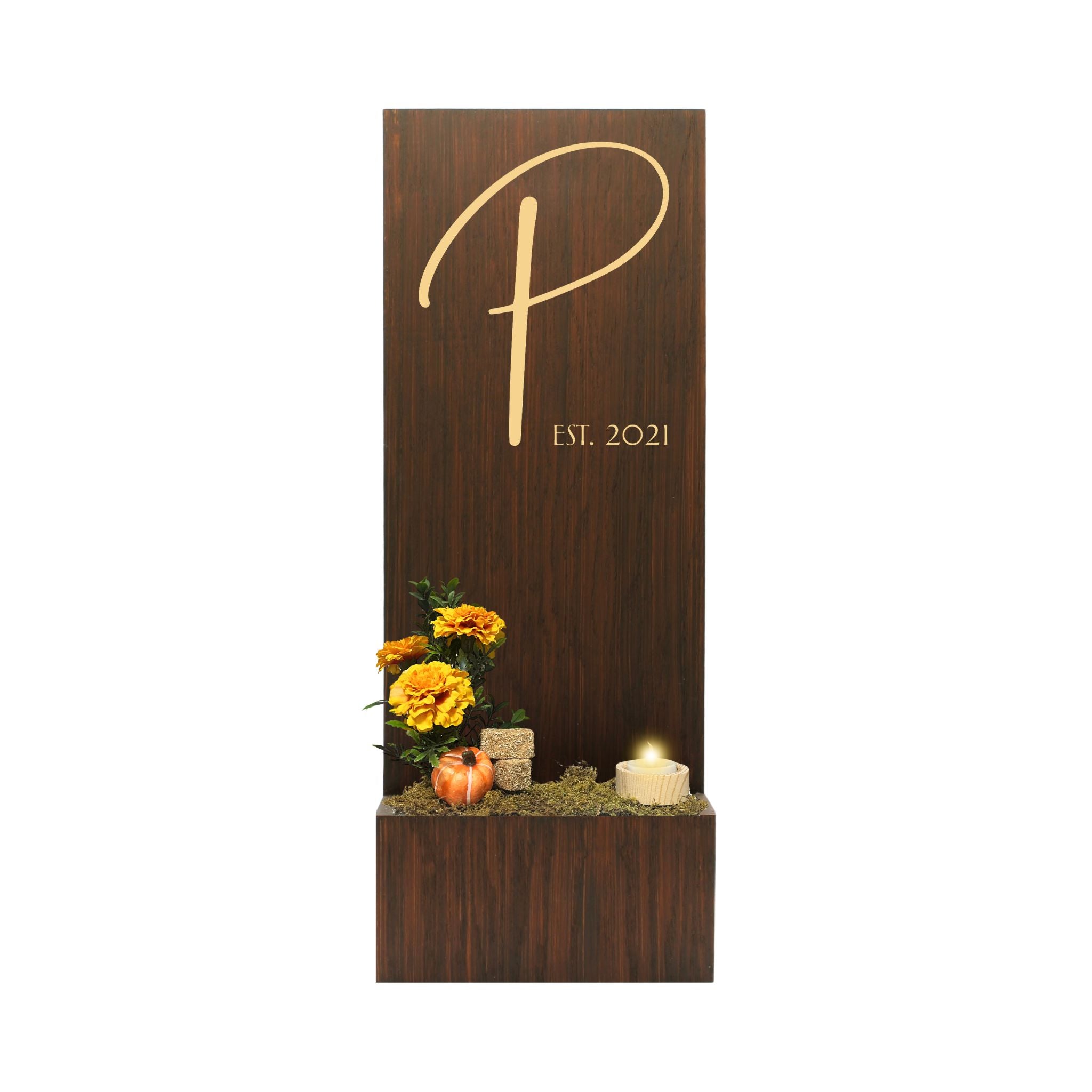 Vertical Custom House Sign with Refillable Box