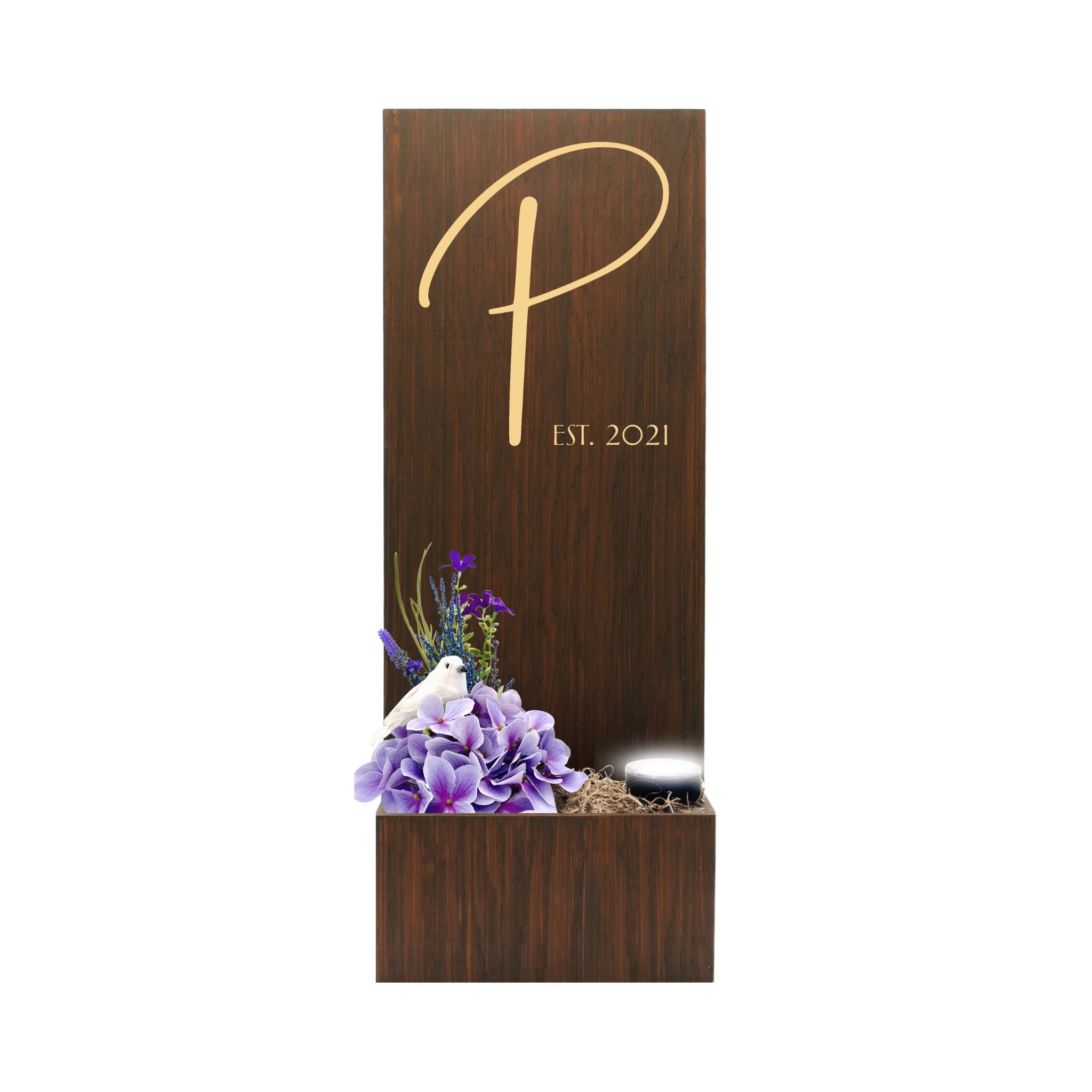 Vertical Custom House Sign with Refillable Box