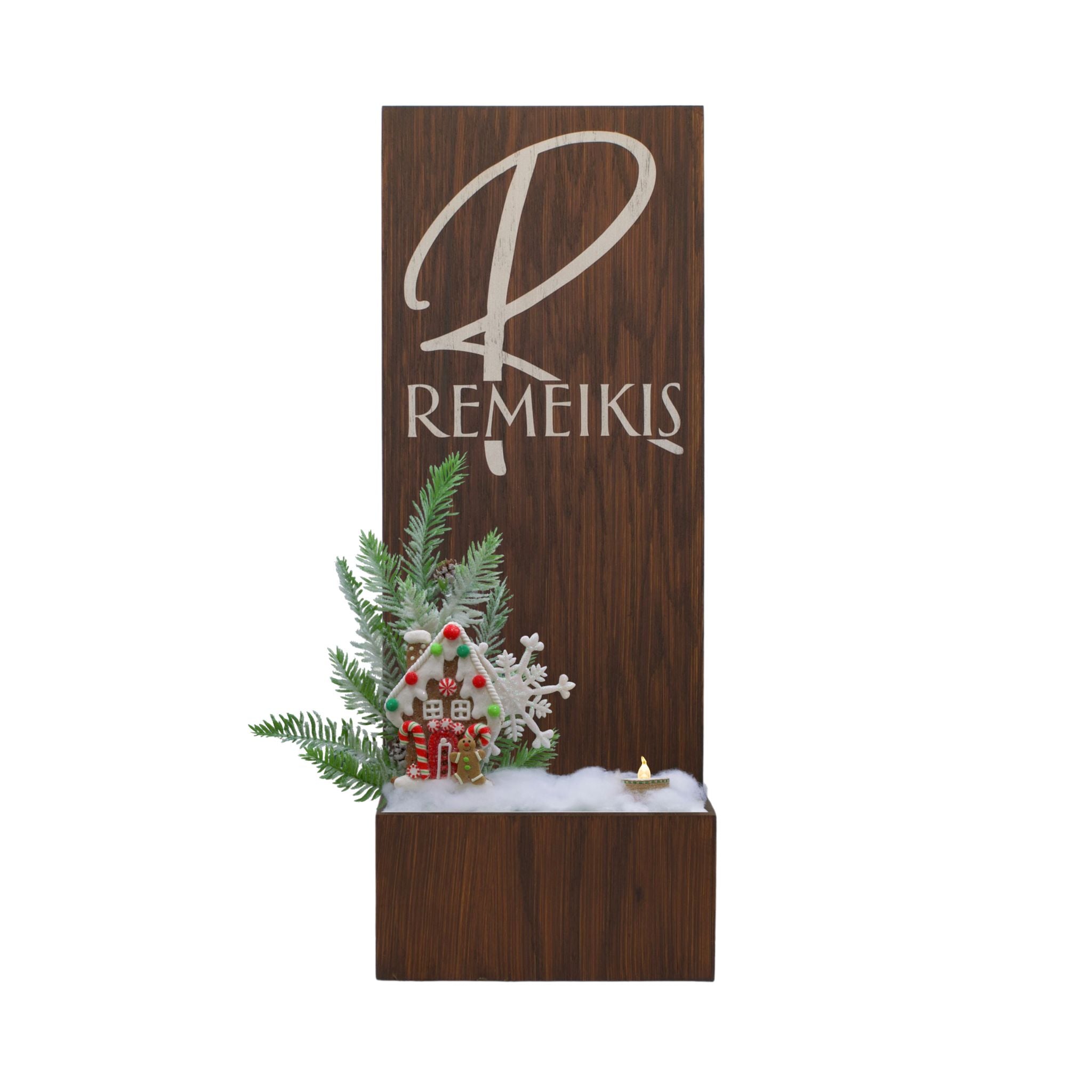 Vertical Custom House Sign with Refillable Box