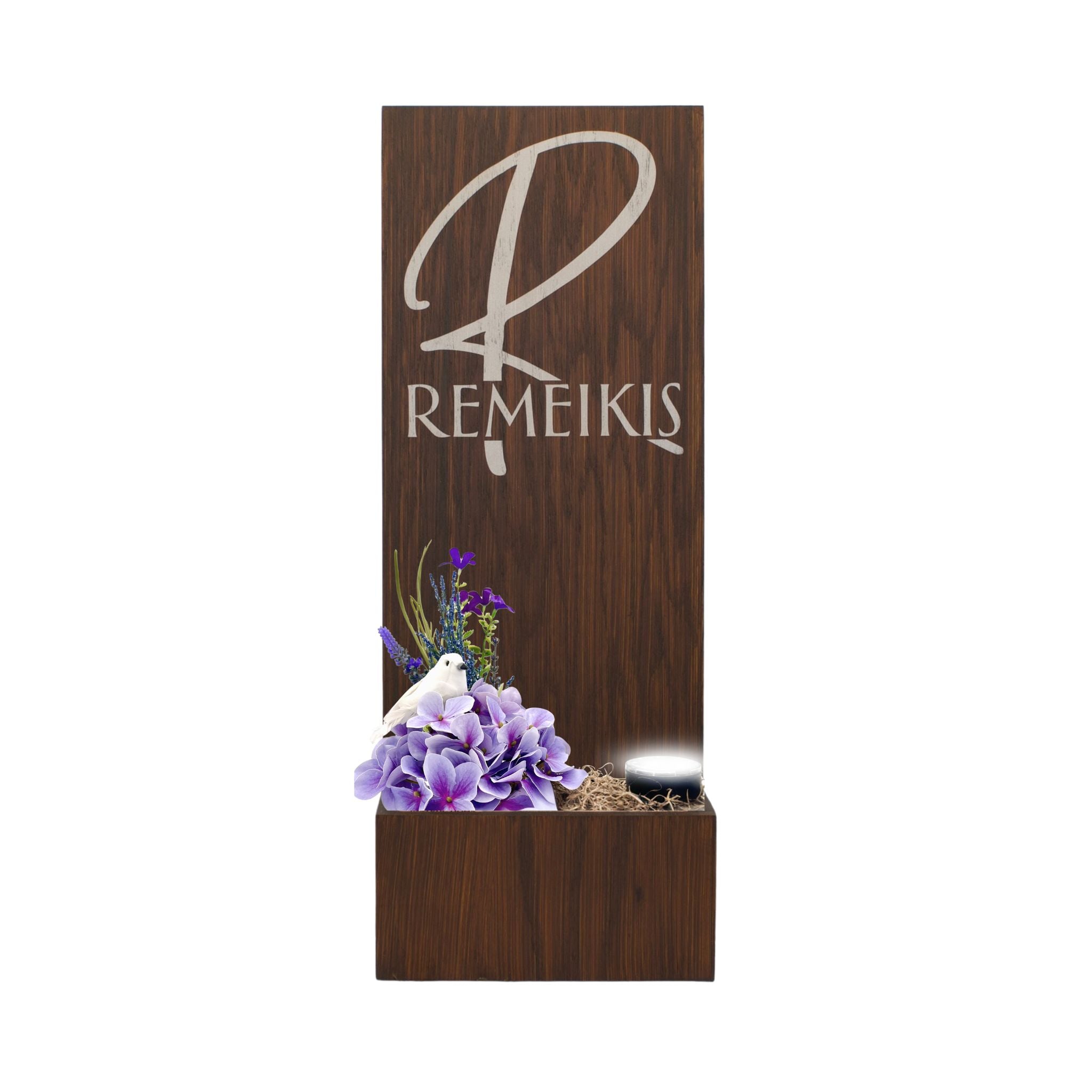 Vertical Custom House Sign with Refillable Box