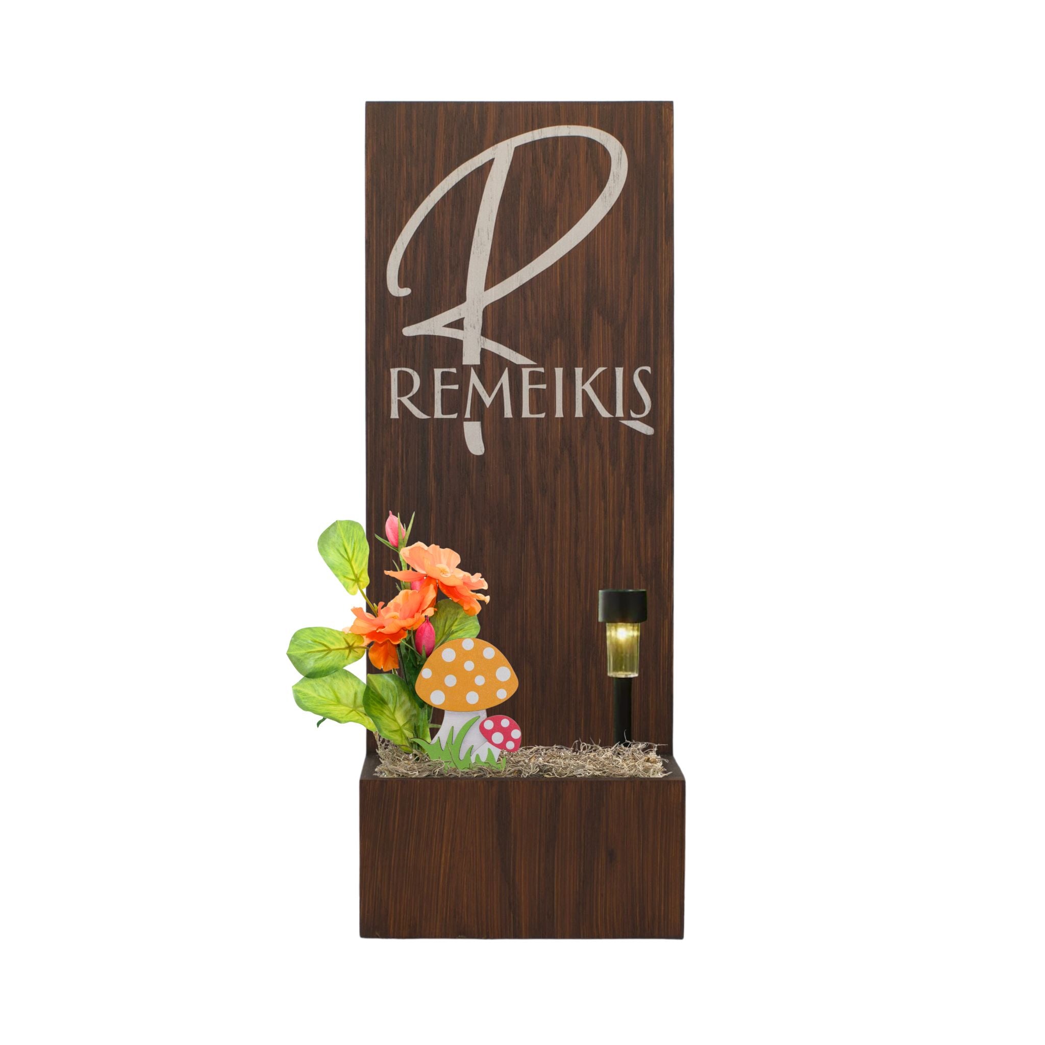 Vertical Custom House Sign with Refillable Box