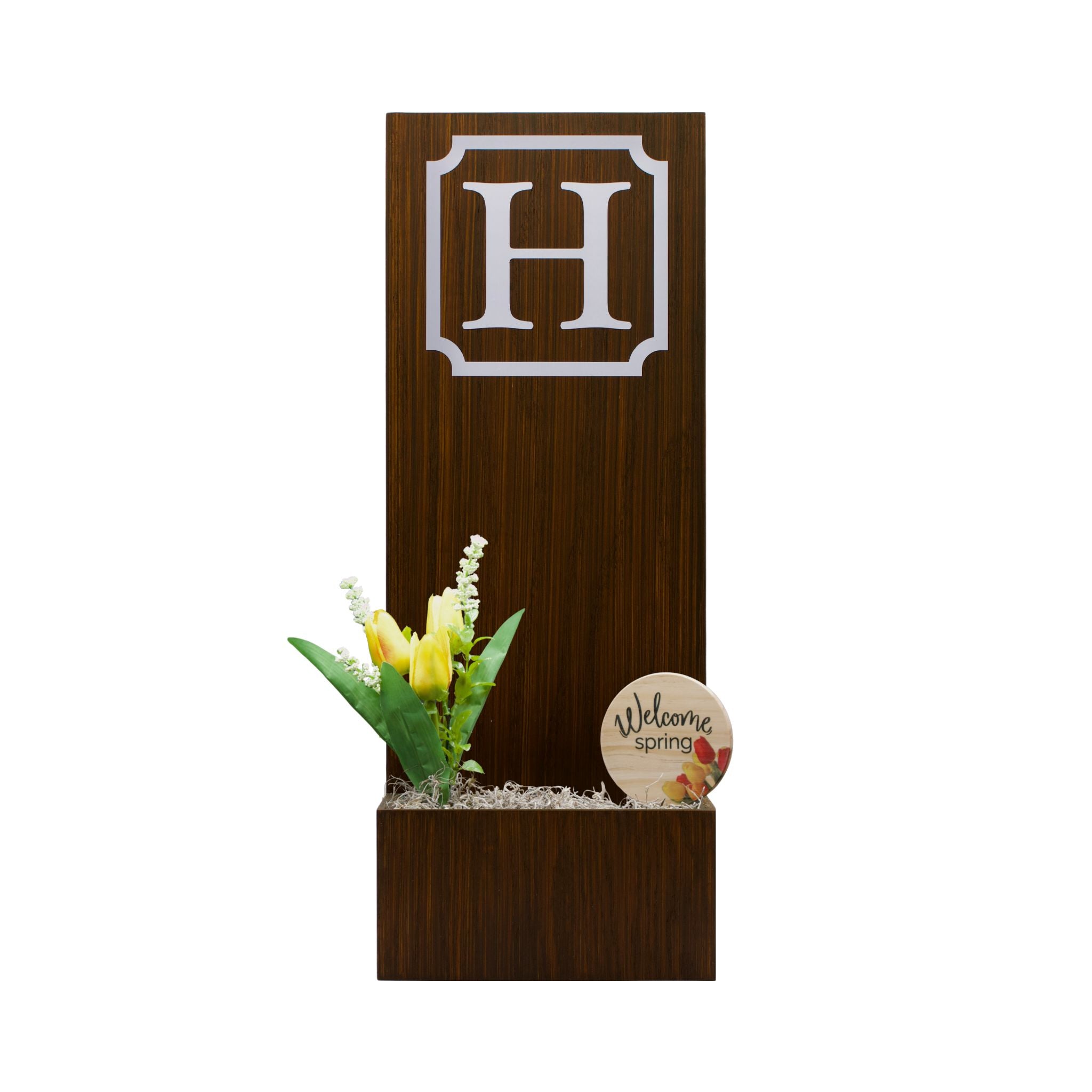 Vertical Custom House Sign with Refillable Box