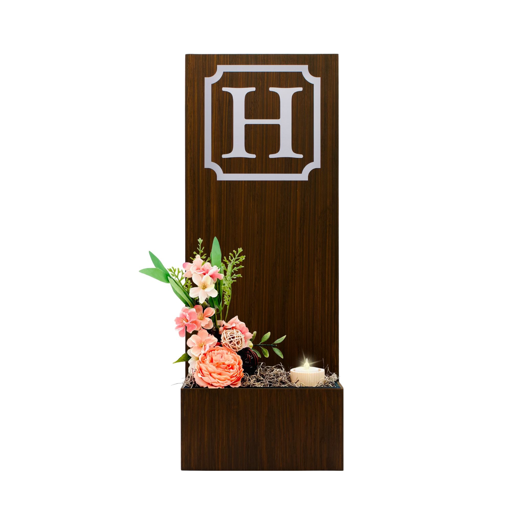 Vertical Custom House Sign with Refillable Box