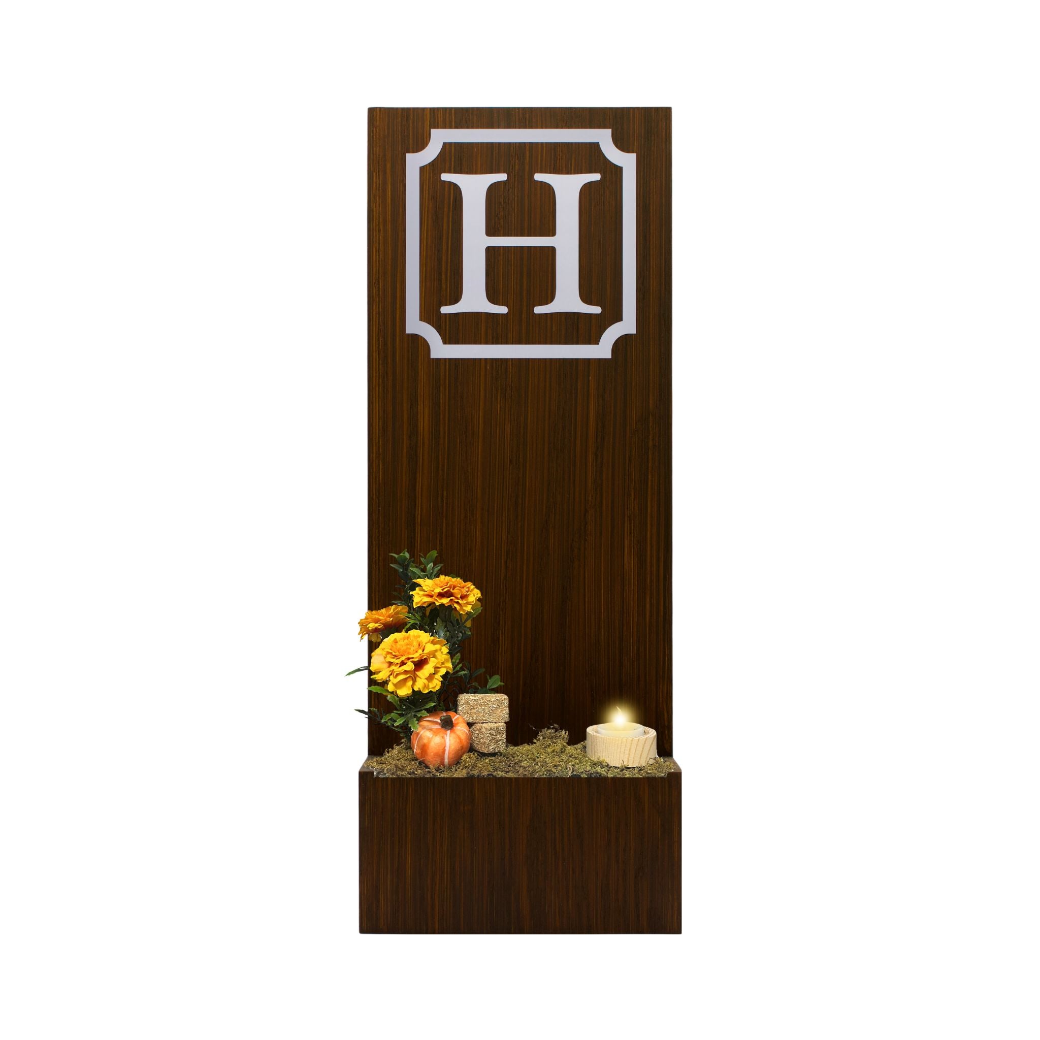Vertical Custom House Sign with Refillable Box