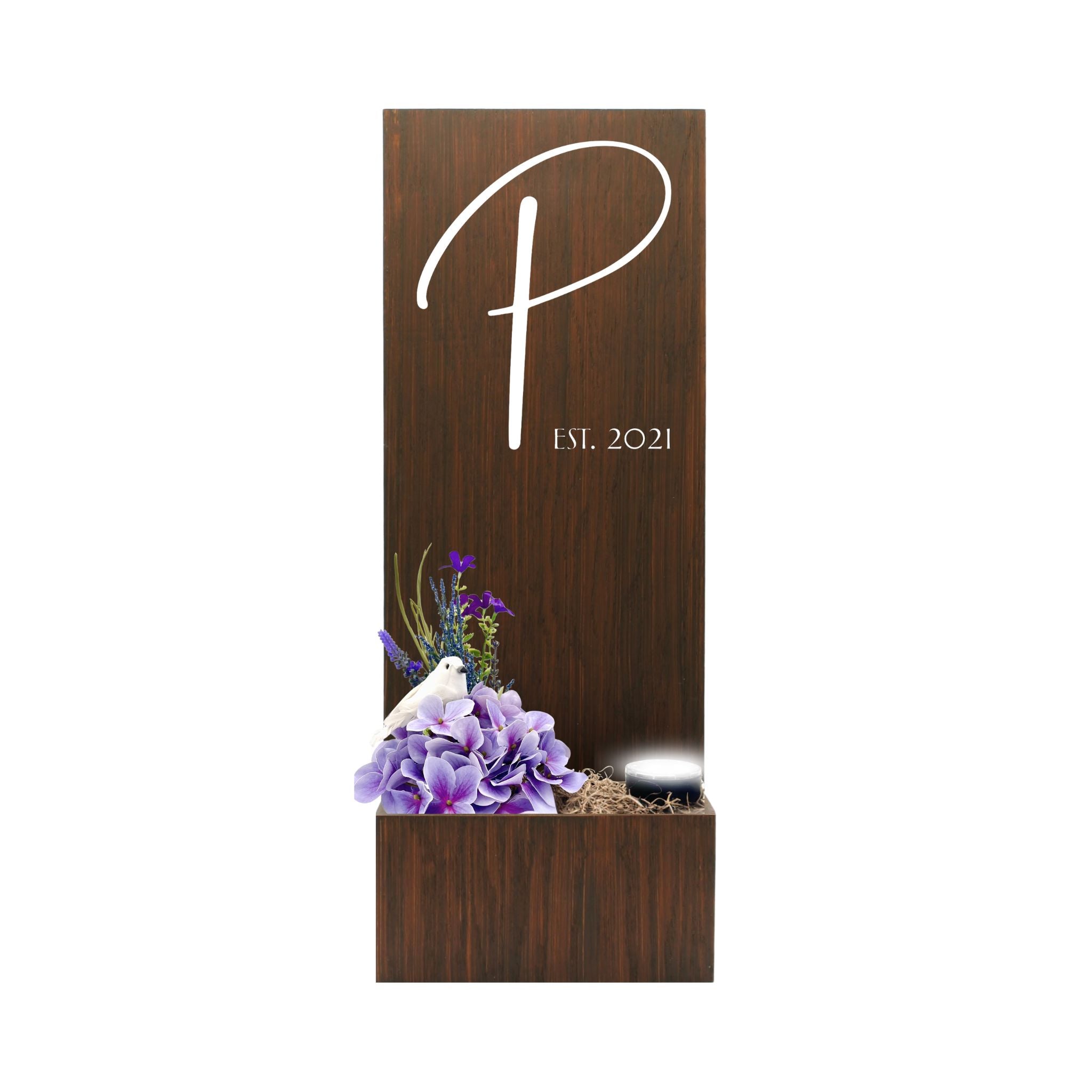 Vertical Custom House Sign with Refillable Box