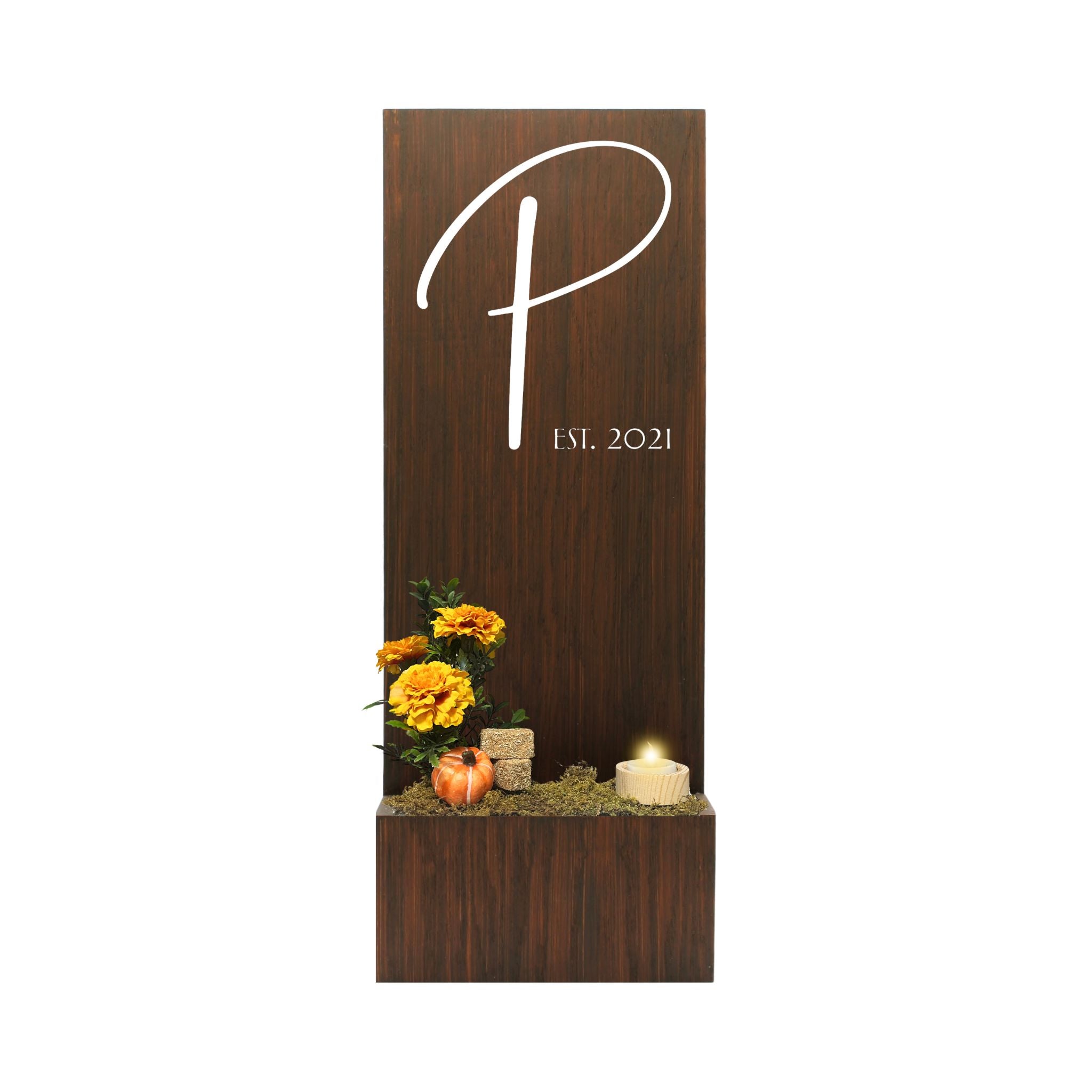 Vertical Custom House Sign with Refillable Box