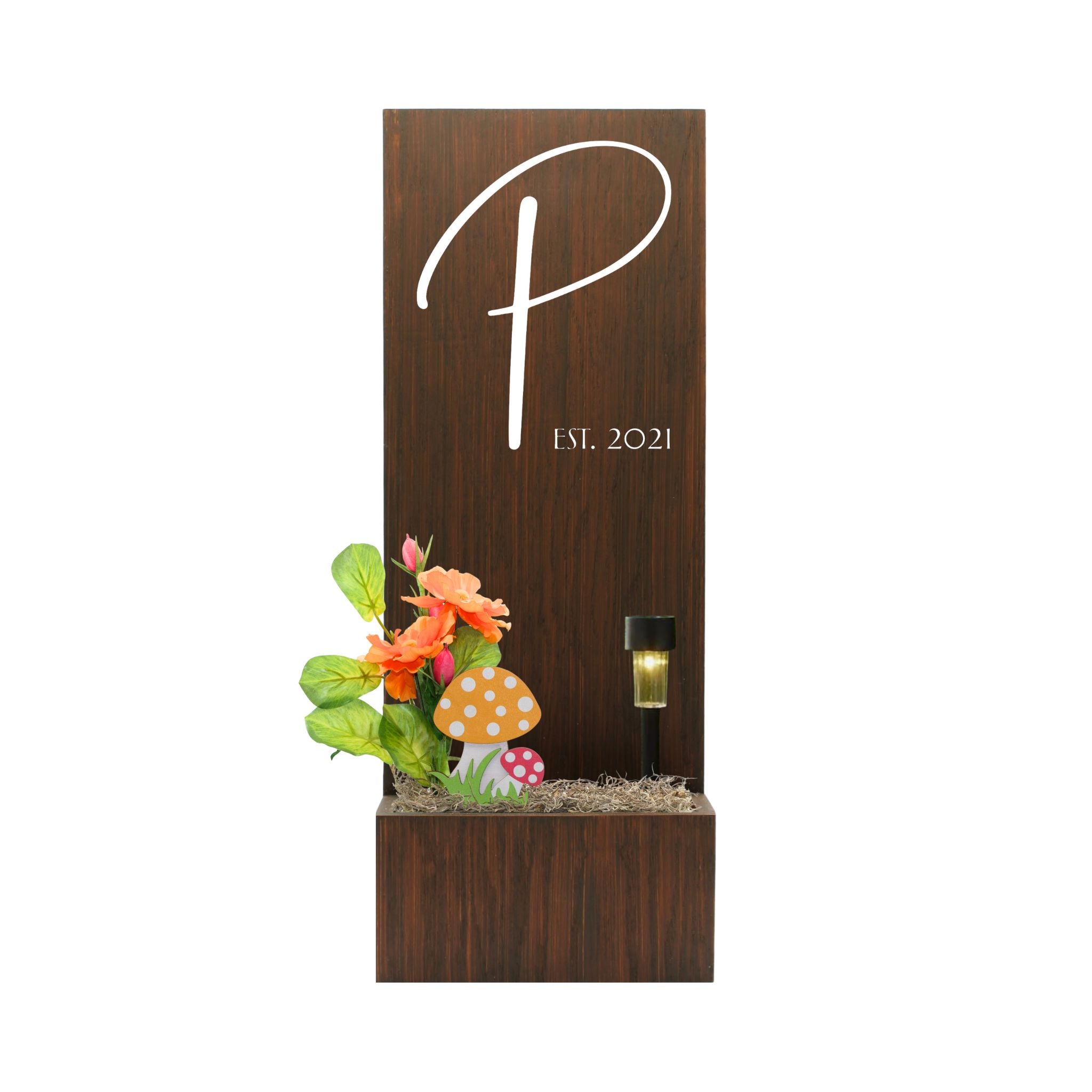 Vertical Custom House Sign with Refillable Box