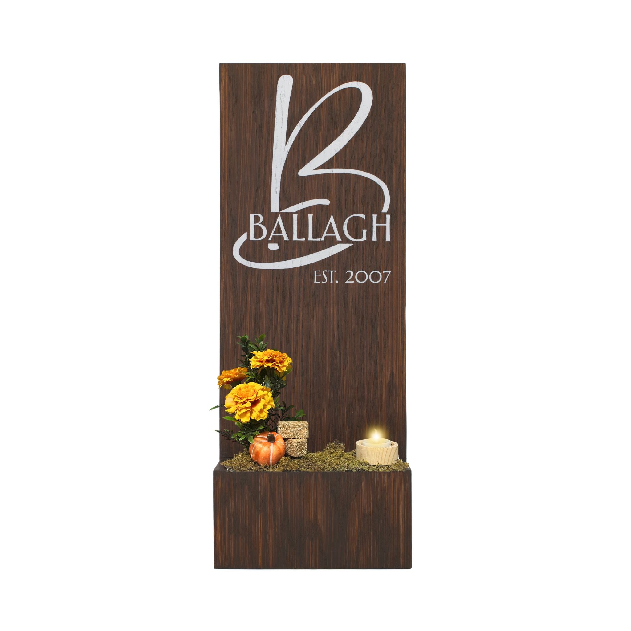 Vertical Custom House Sign with Refillable Box