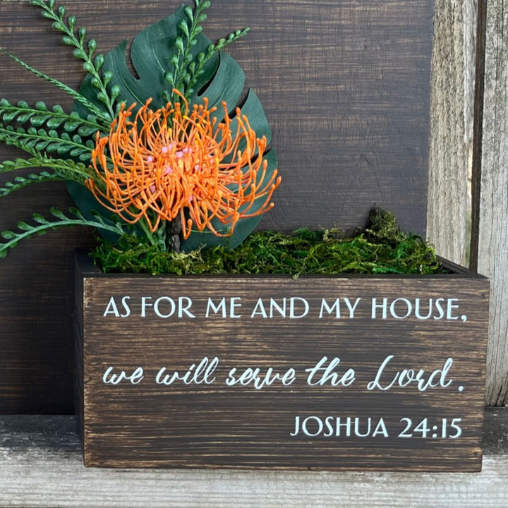 bible verse on wood sign as example of extra customization available for customers 