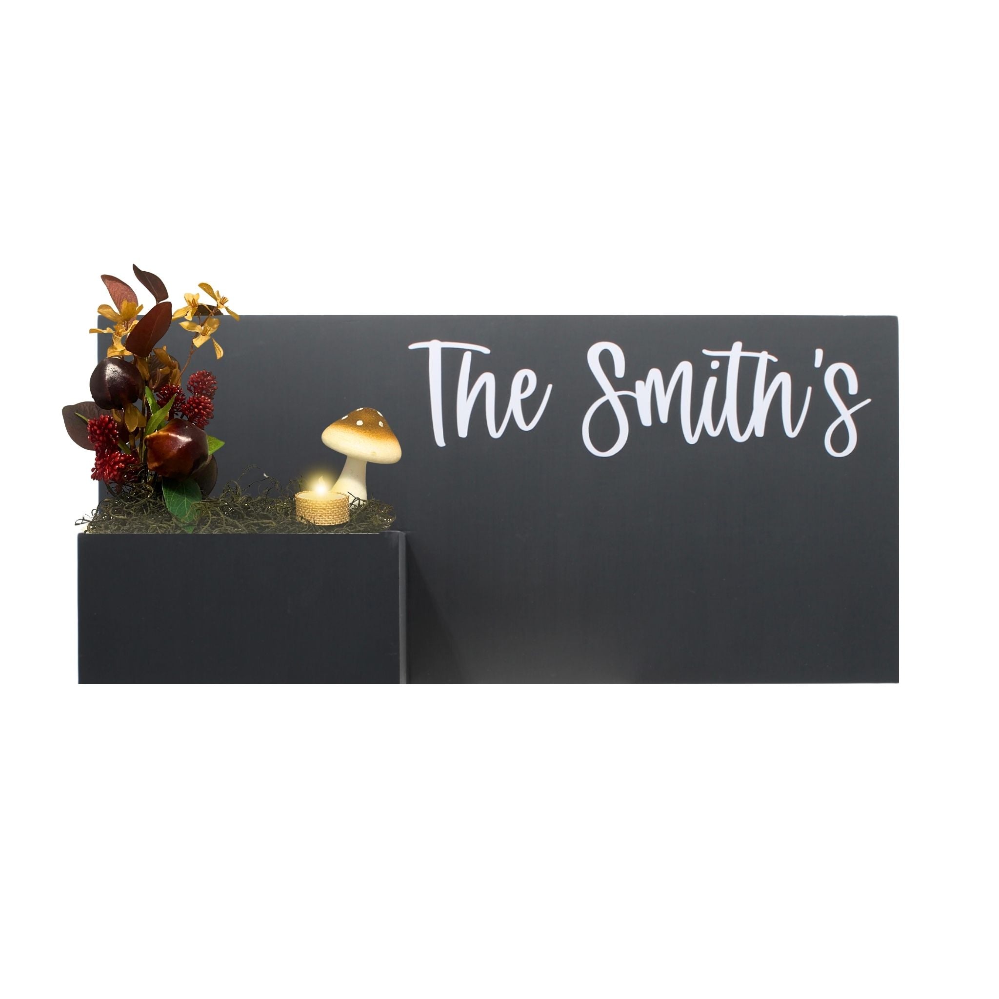 Horizontal Custom House Sign with Refillable Box
