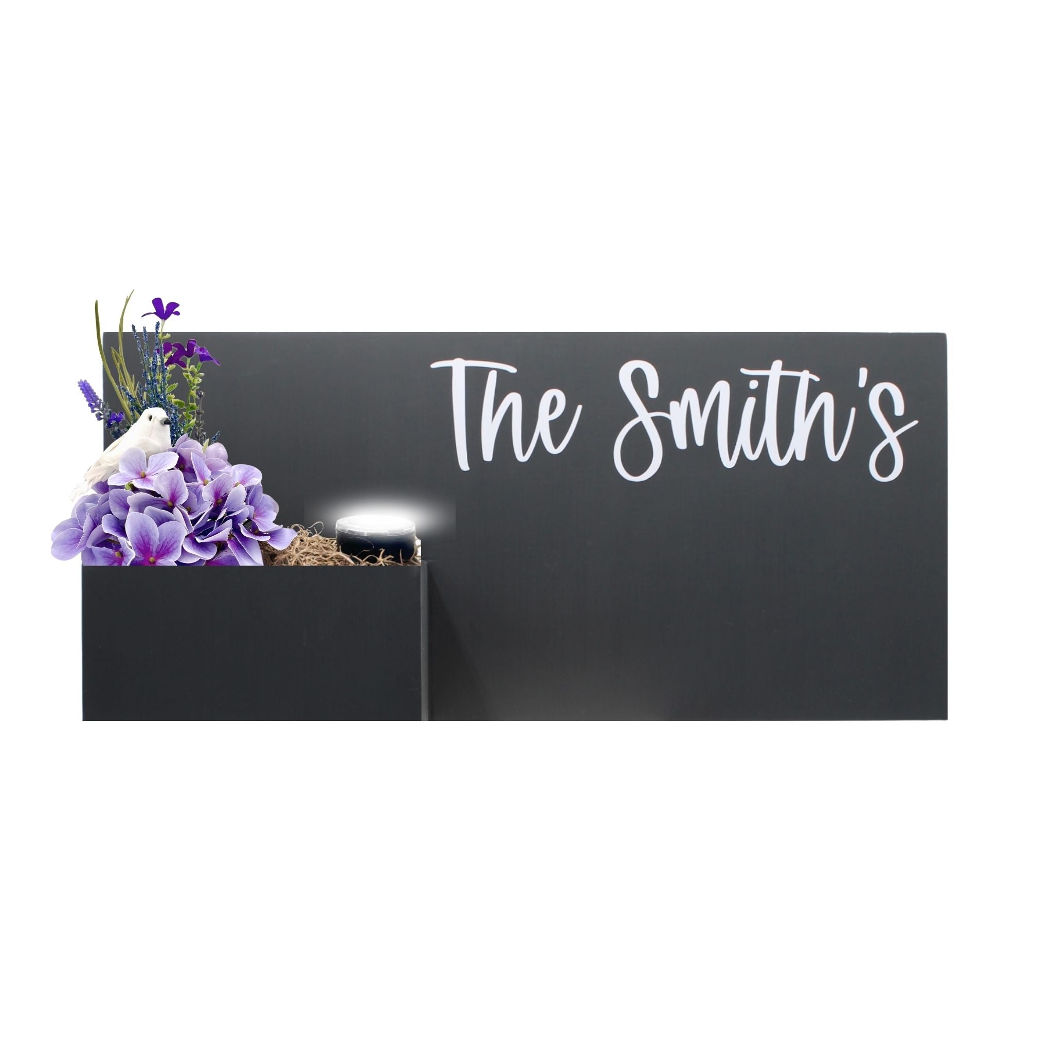 Horizontal Custom House Sign with Refillable Box