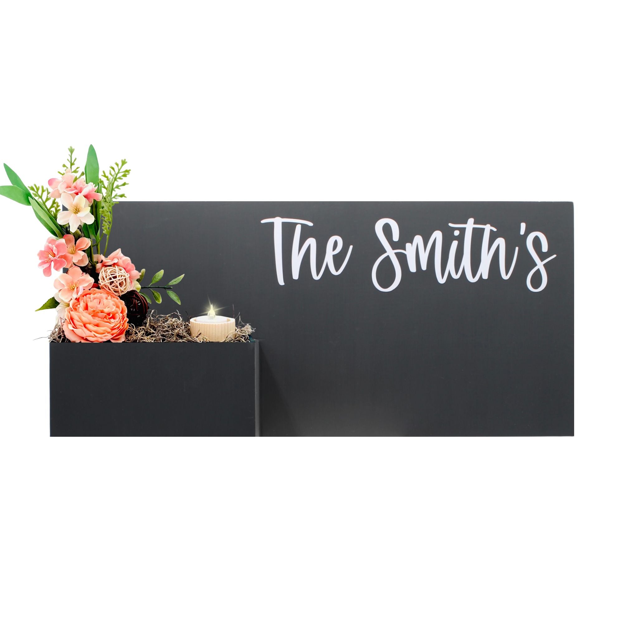 Horizontal Custom House Sign with Refillable Box