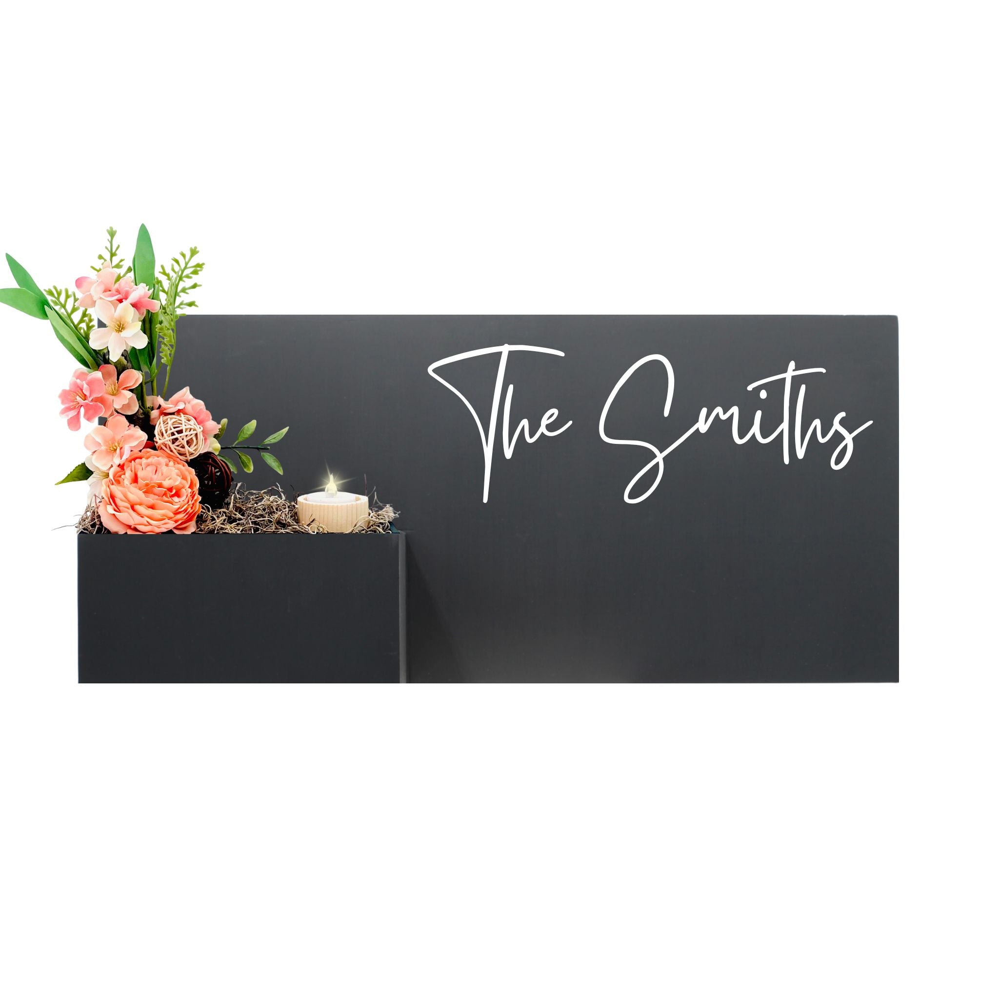 Horizontal Custom House Sign with Refillable Box