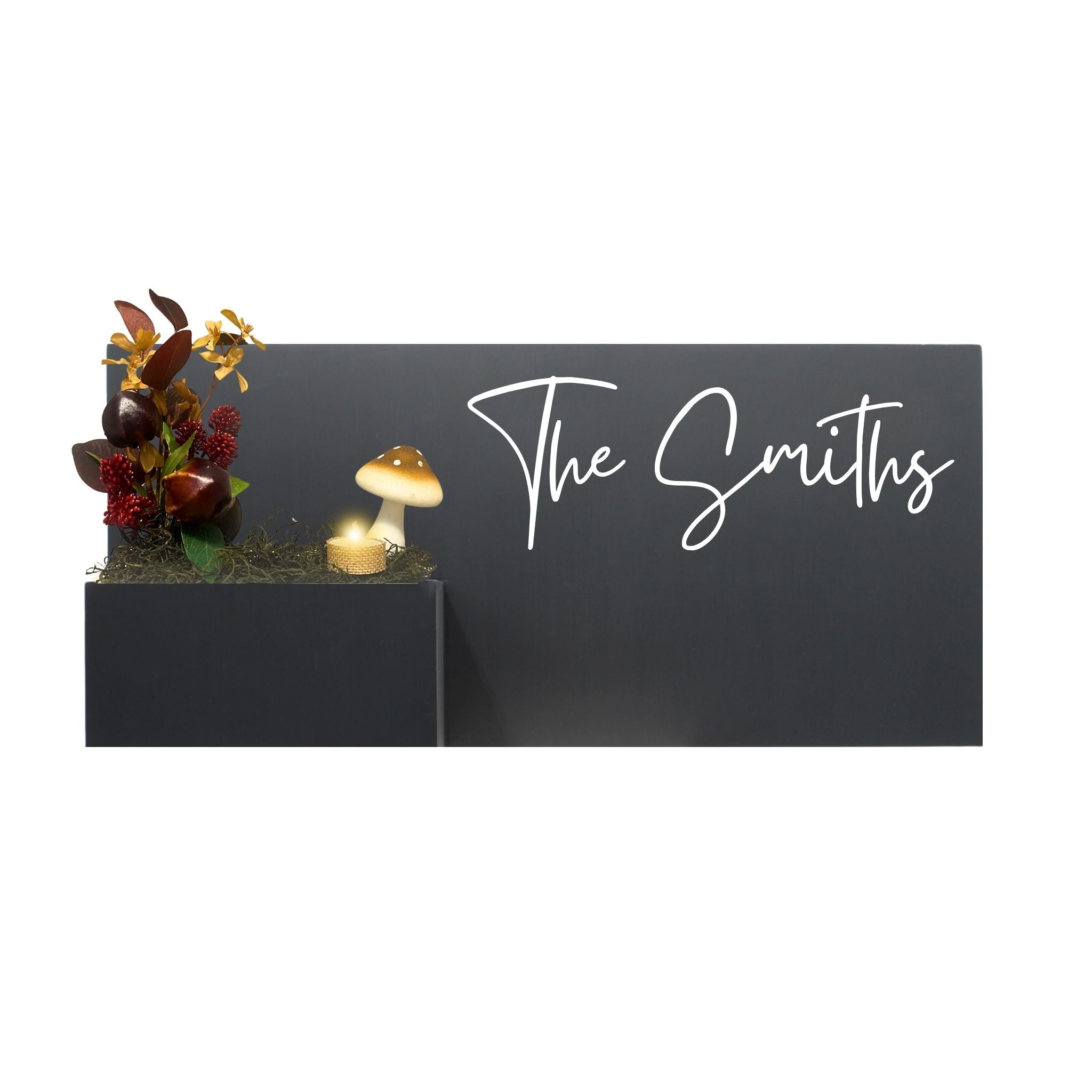 Horizontal Custom House Sign with Refillable Box
