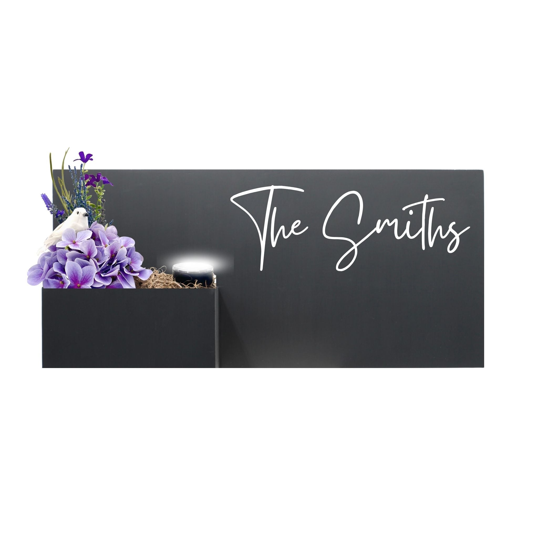 Horizontal Custom House Sign with Refillable Box