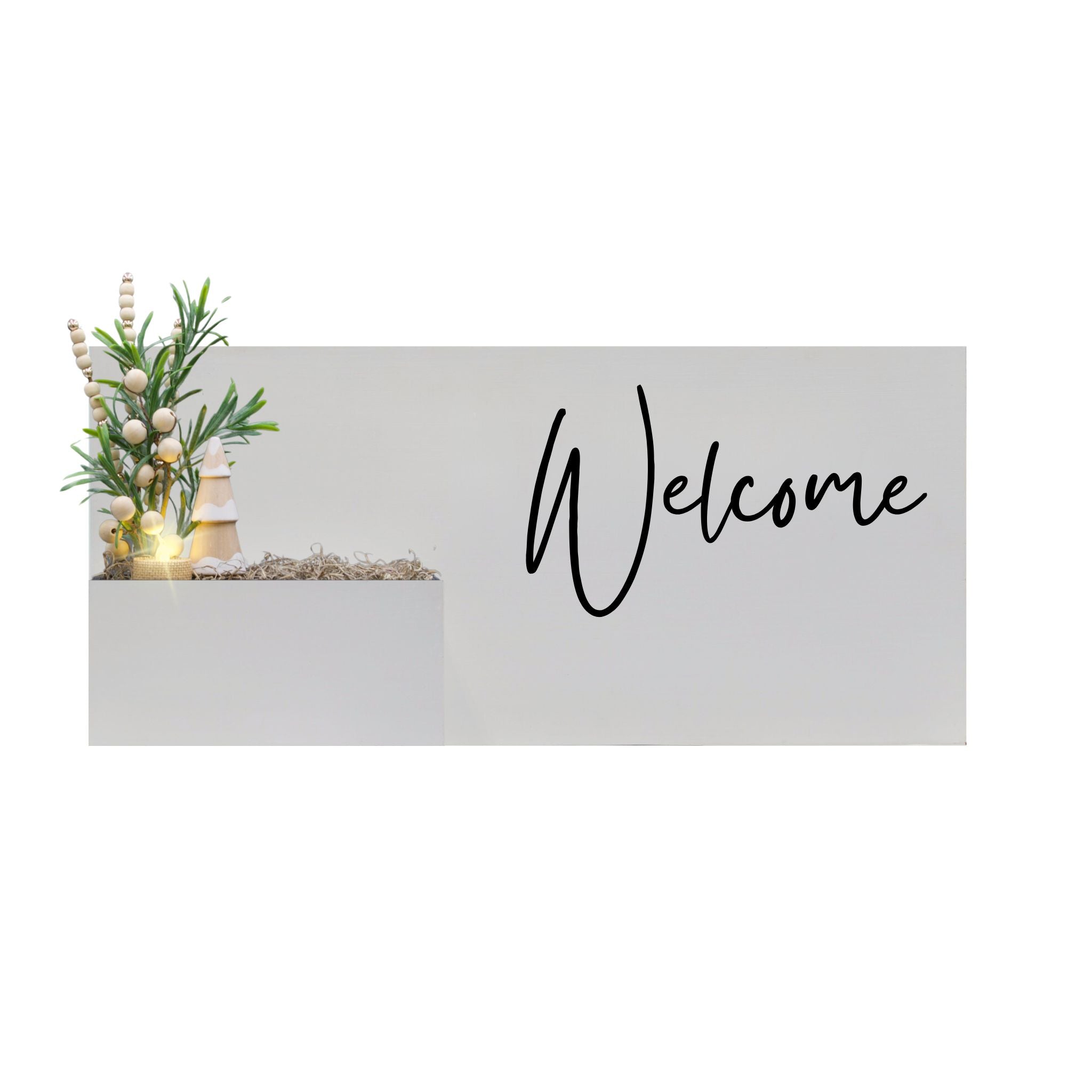 Horizontal Custom House Sign with Refillable Box