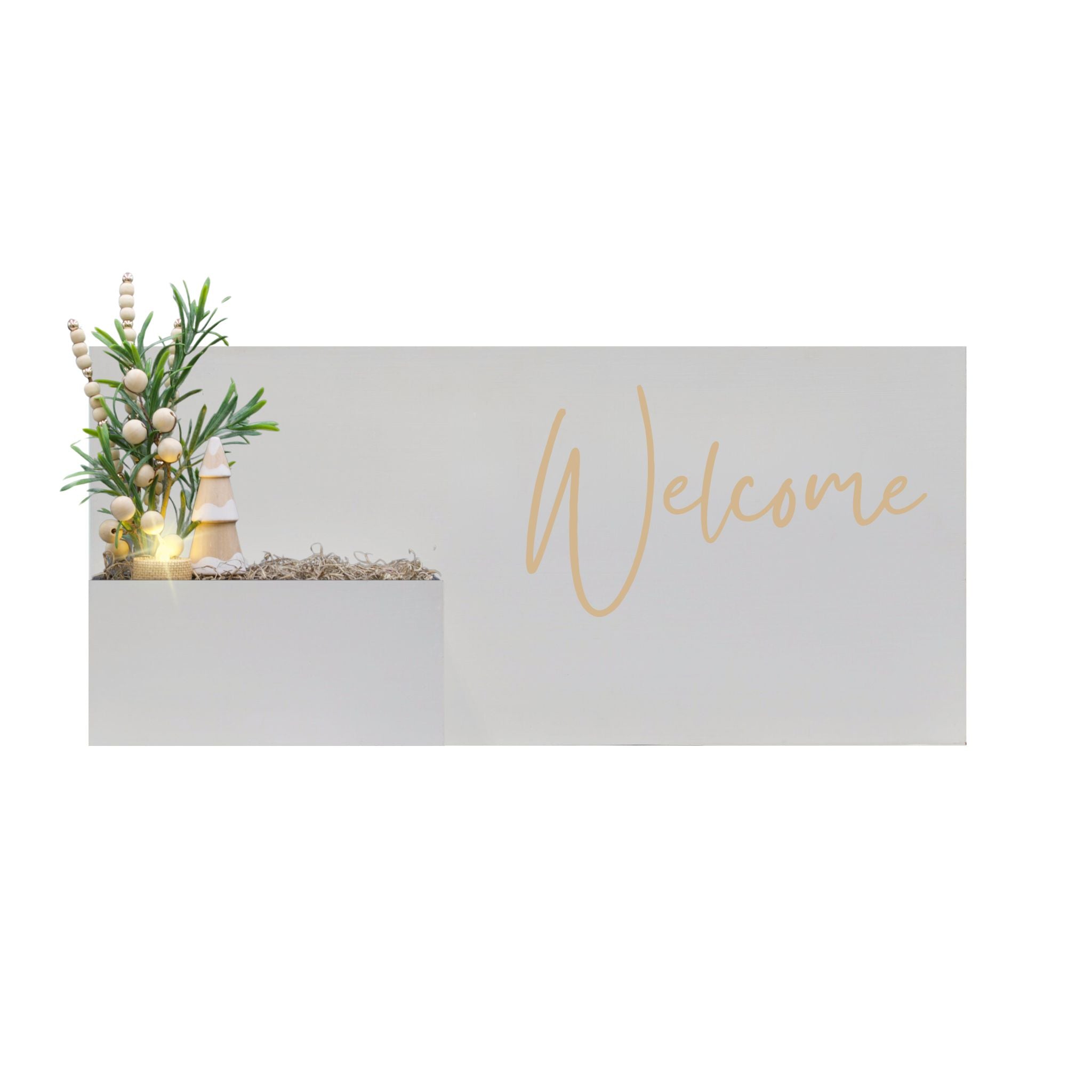 Horizontal Custom House Sign with Refillable Box