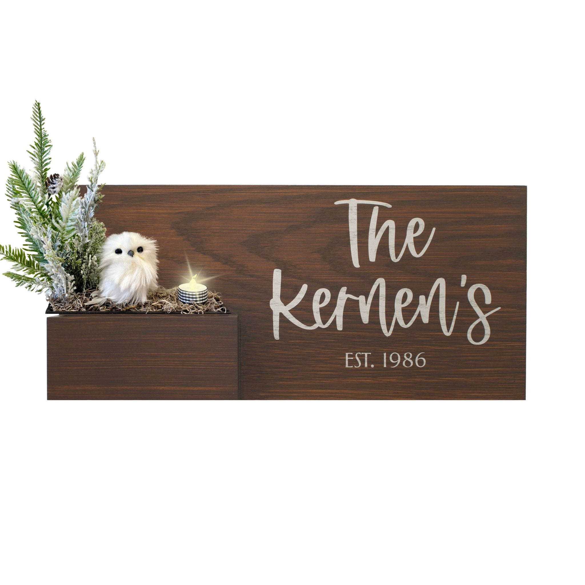 Horizontal Custom House Sign with Refillable Box