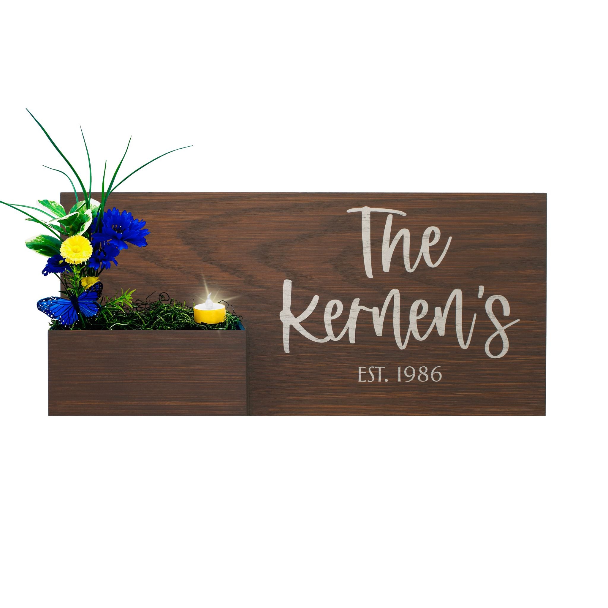 Horizontal Custom House Sign with Refillable Box