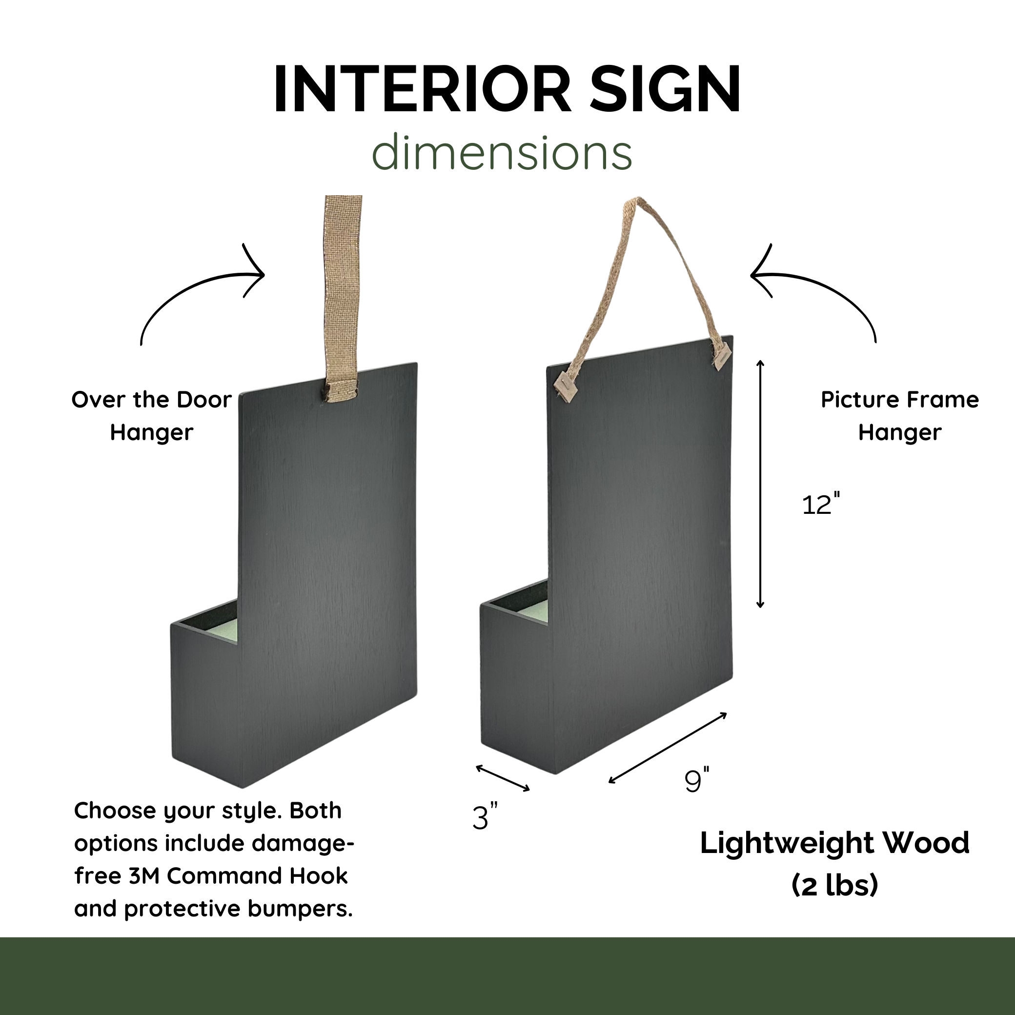 Interior Door Sign with Refillable Box