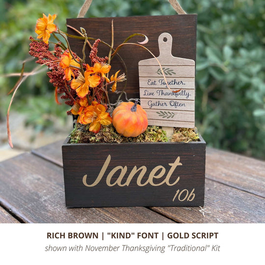 Interior Rich Brown with Thanksgiving Kit and Kind Font and Subscription Decor Thanksgiving Kit