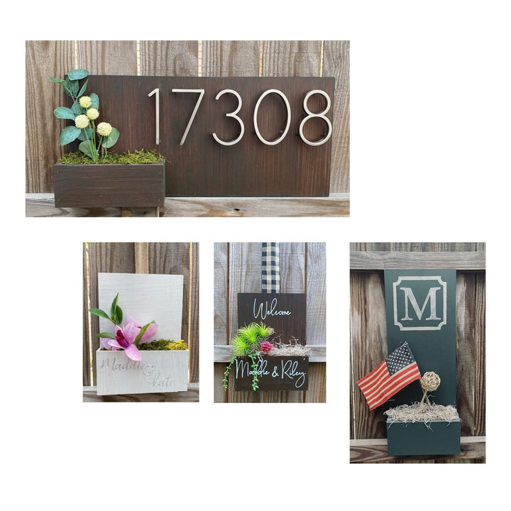 design your custom wooden house plaque to improve your curb appeal