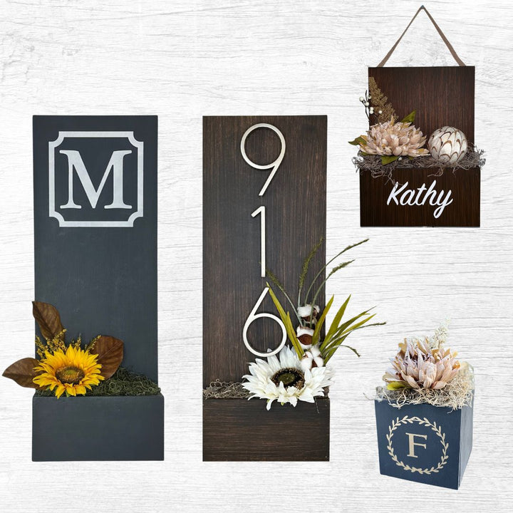 Personalized Initial Address Monogram, Metal Sign, Street Address Sign,  Gift for New Homeowners, Metal Wall Art, Custom Porch Sign