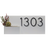 Horizontal House Number Sign with Refillable Box