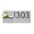 Horizontal House Number Sign with Refillable Box