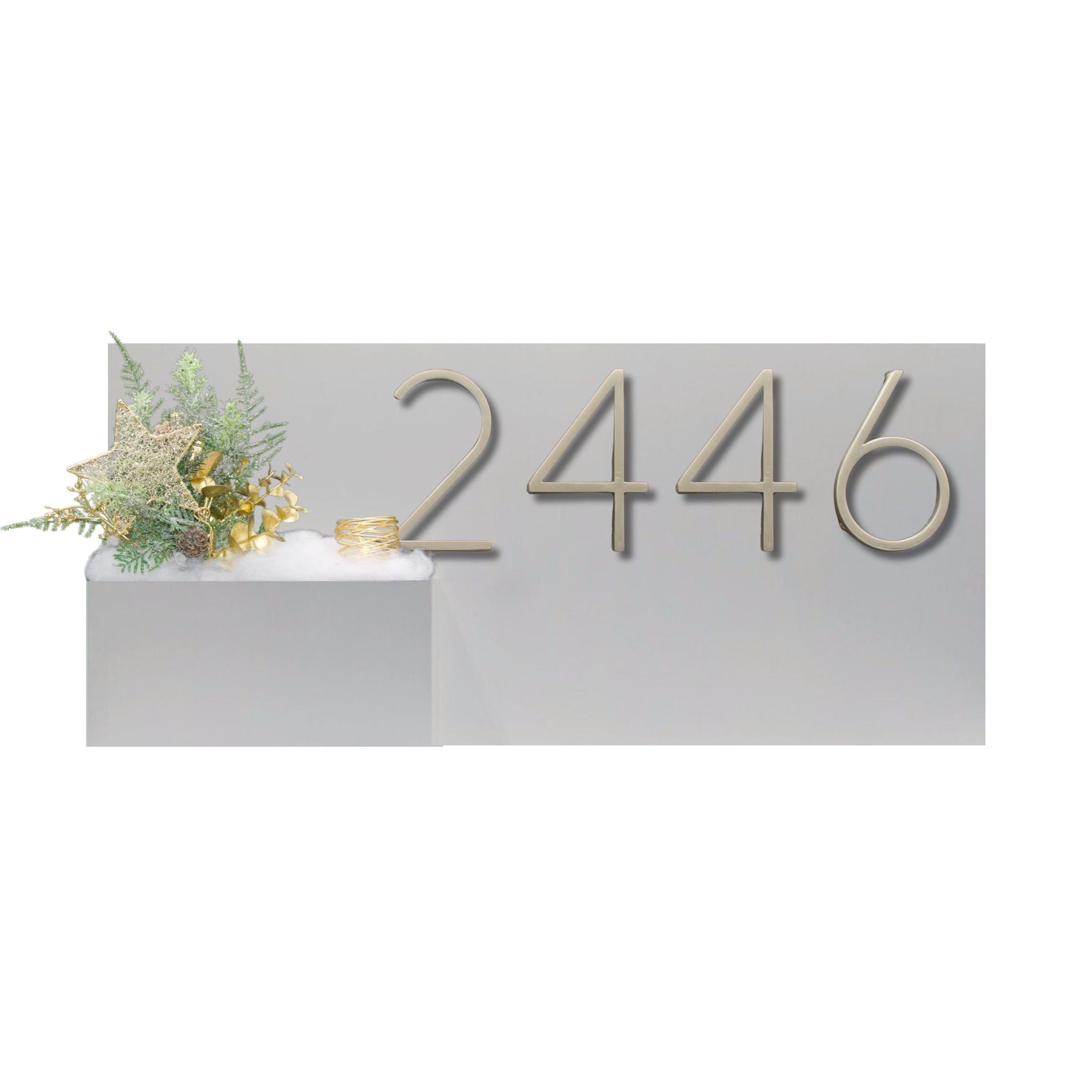 Horizontal House Number Sign with Refillable Box