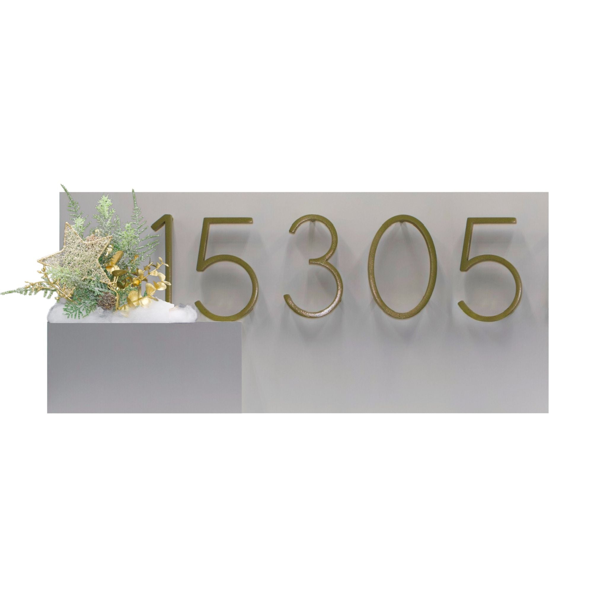 Horizontal House Number Sign with Refillable Box
