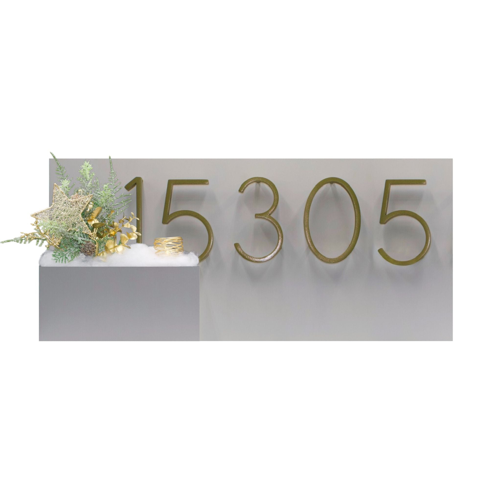 Horizontal House Number Sign with Refillable Box